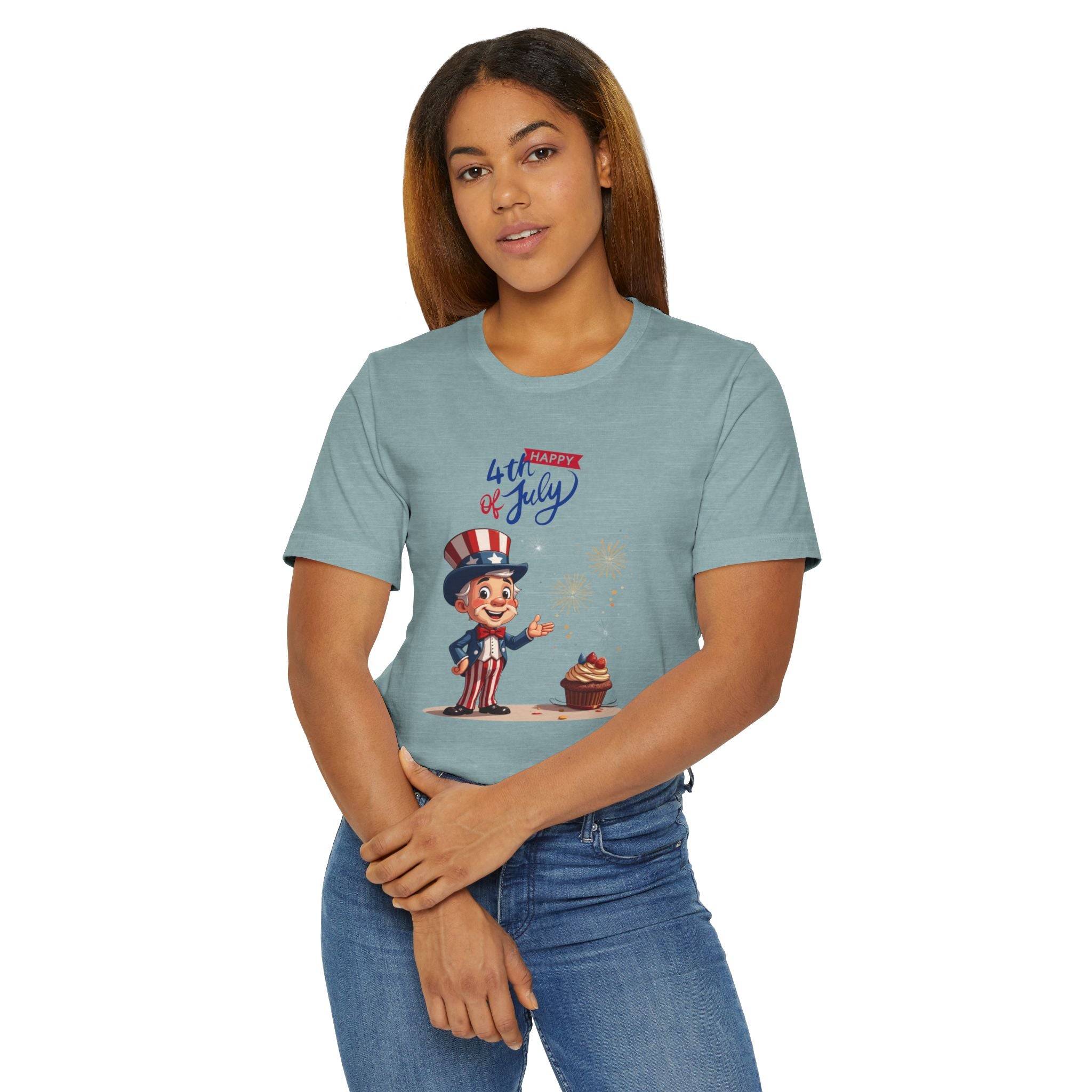 Uncle Sam Happy 4th of July Unisex Jersey T-Shirt