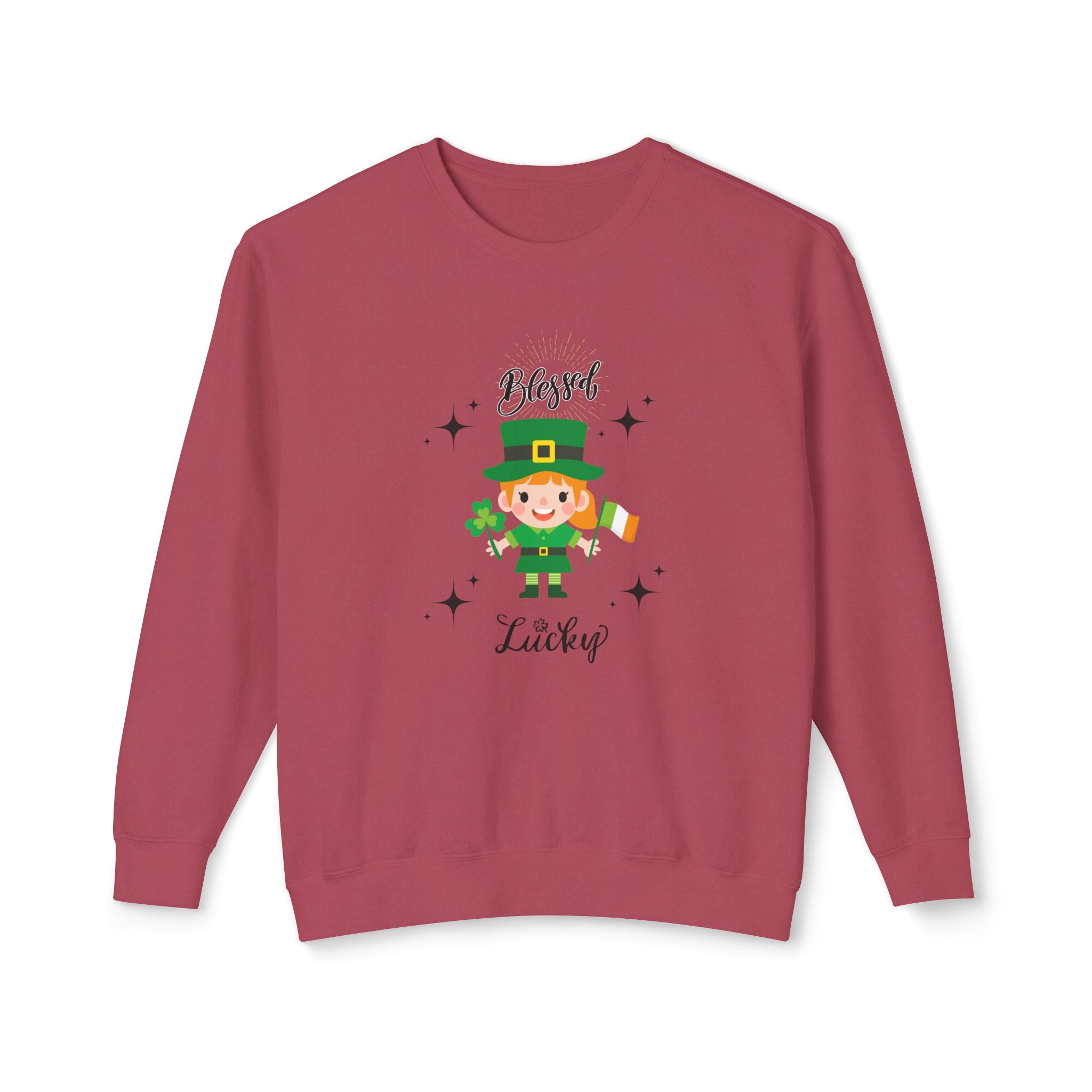 Blessed & Lucky Unisex Lightweight Crewneck Sweatshirt