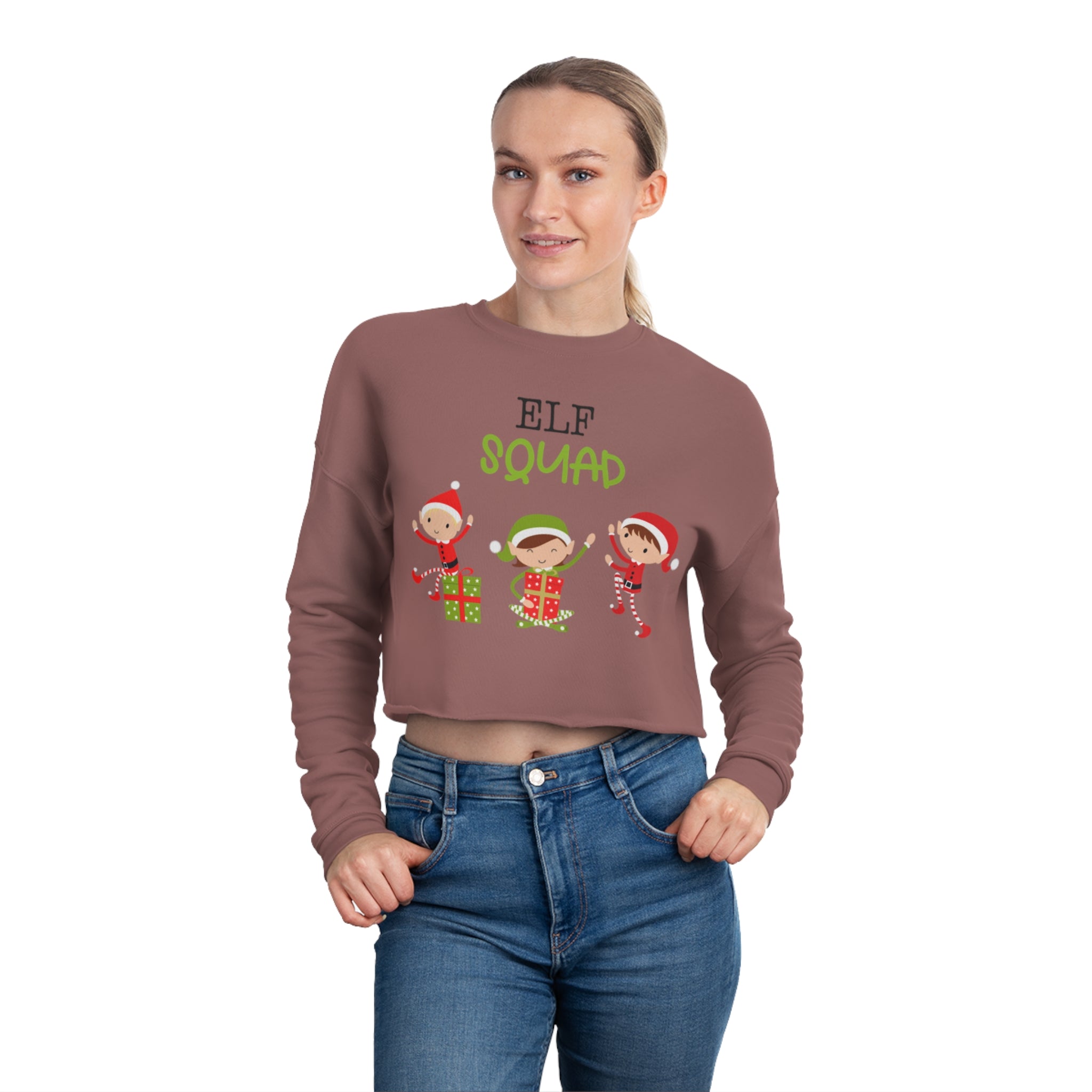 Elf Squad Women's Cropped Sweatshirt