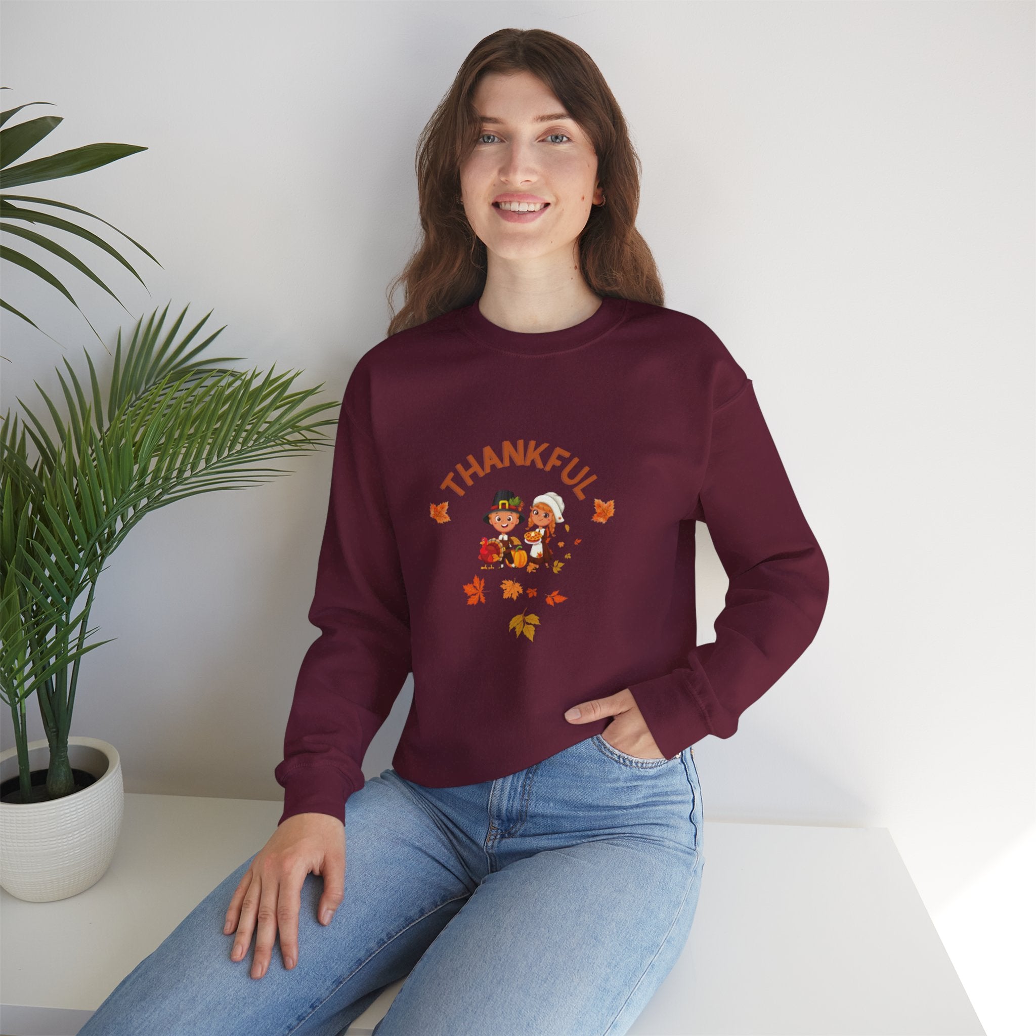 Pilgrims Turkey Day Unisex Heavy Blend™ Crewneck Sweatshirt