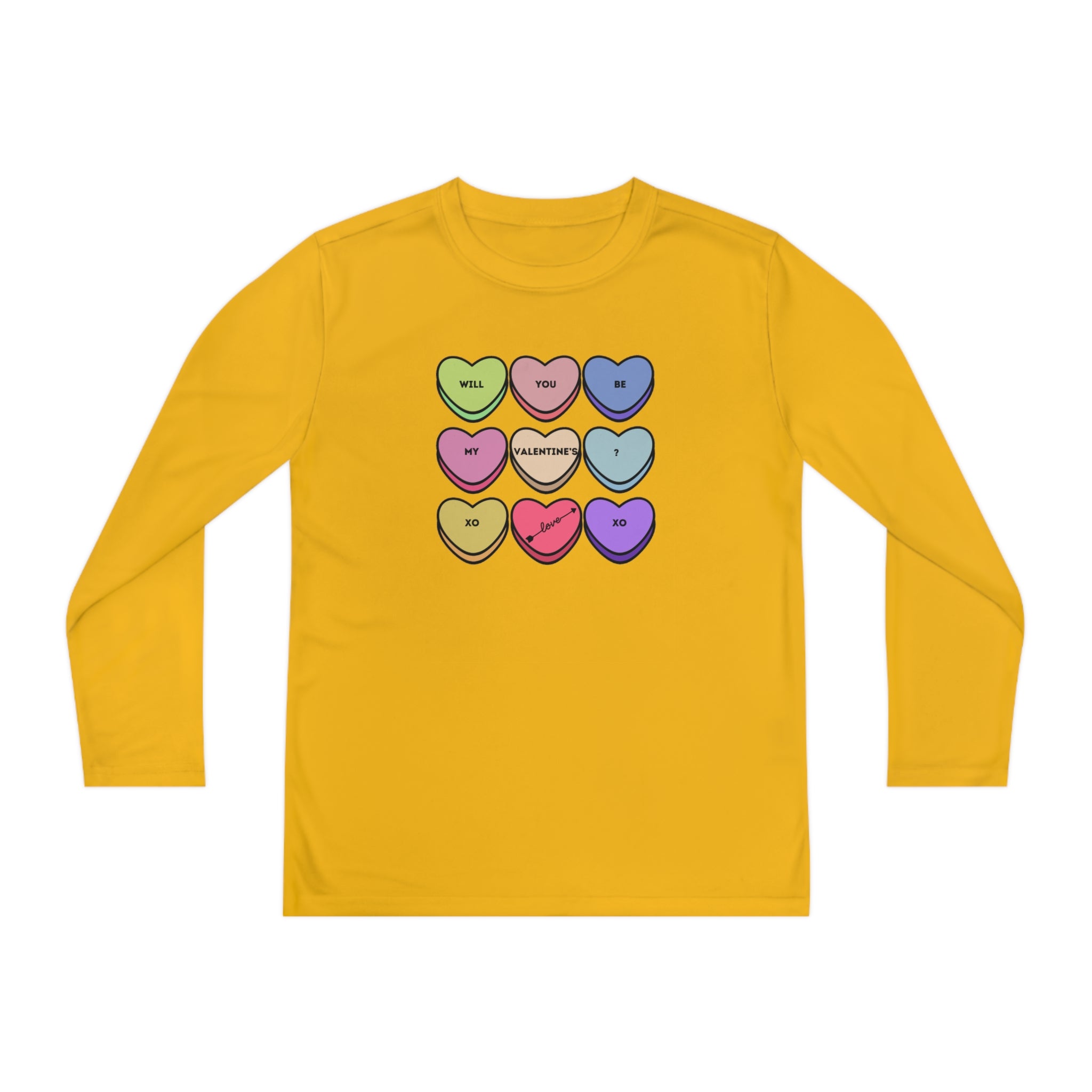 Will You Be My Valentine? Youth Long Sleeve Competitor Tee