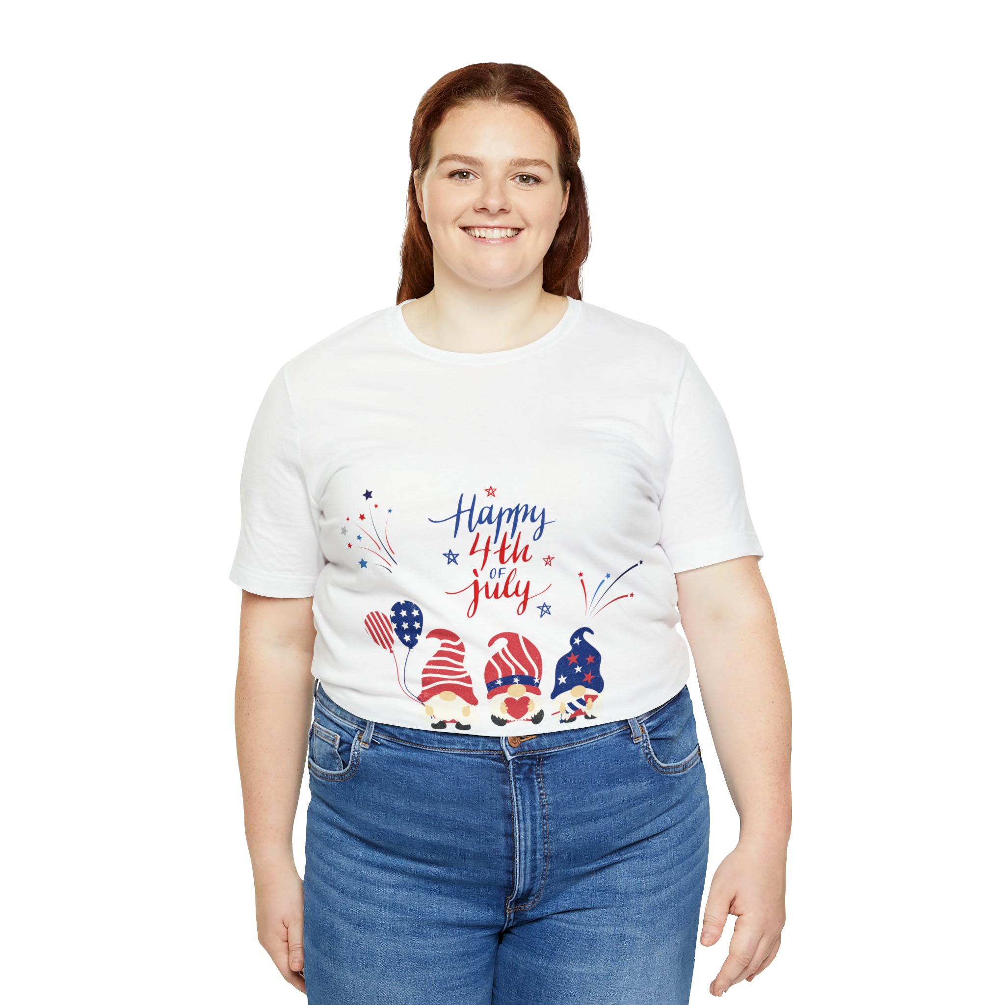 Happy 4th Of July Gnome Unisex Jersey Short Sleeve Tee