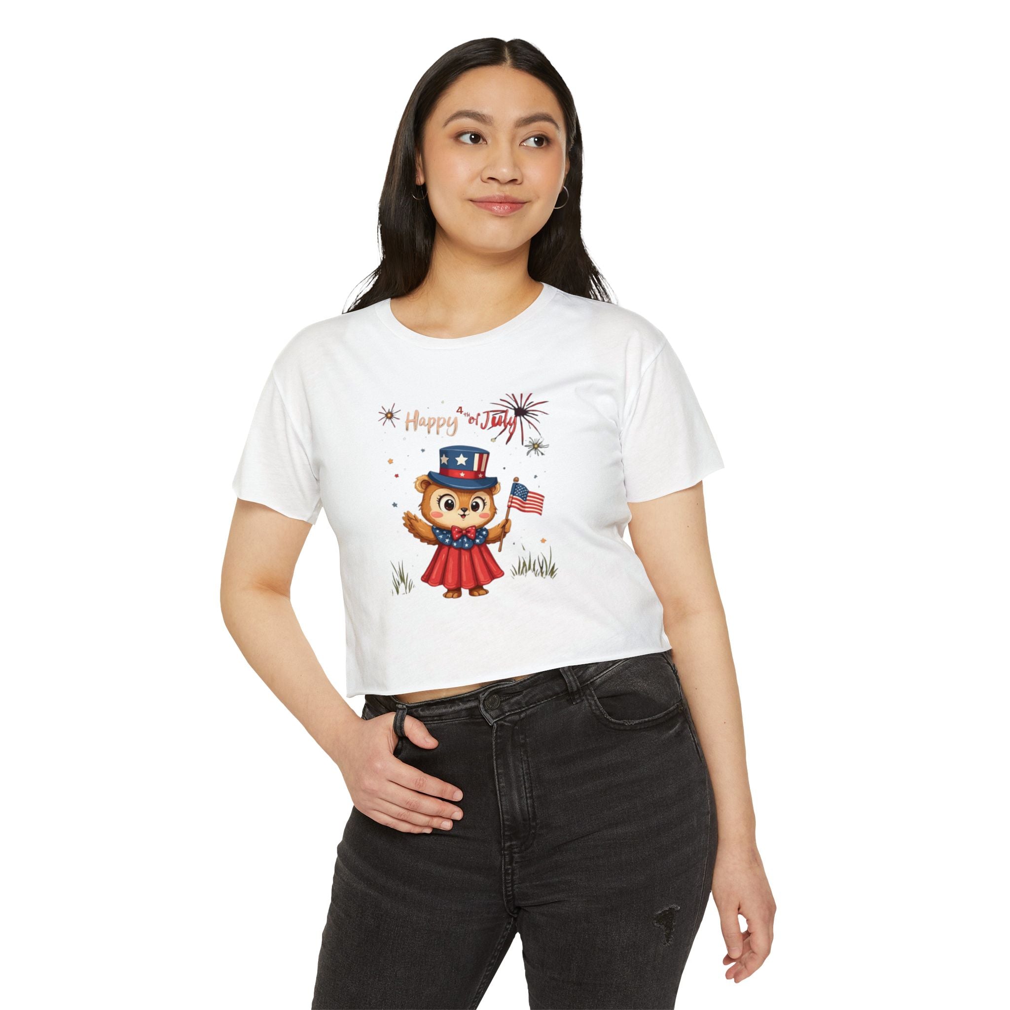 Happy Independence Day Crop Top