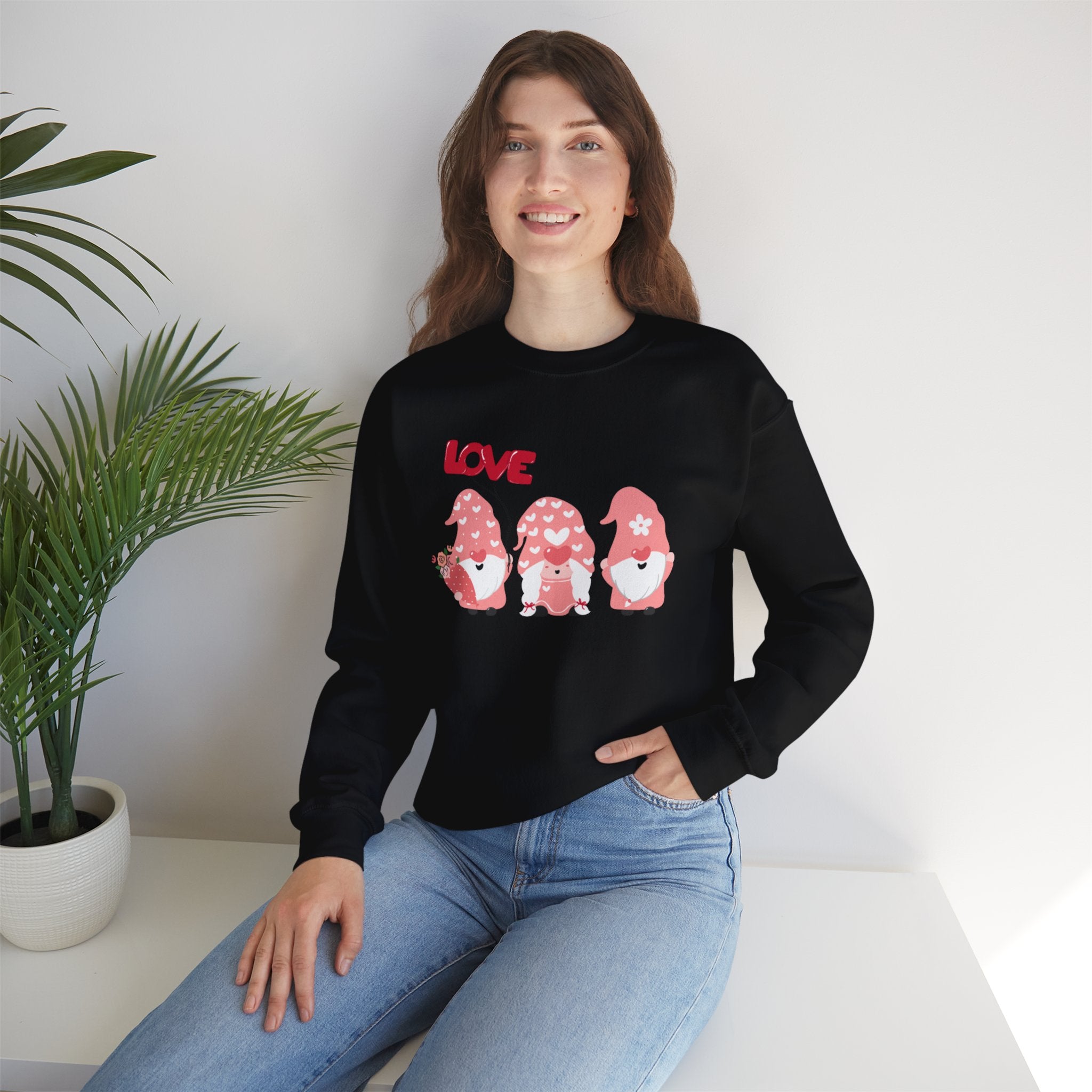 Love Gnome Day Unisex Heavy Blend™ Crewneck Sweatshirt