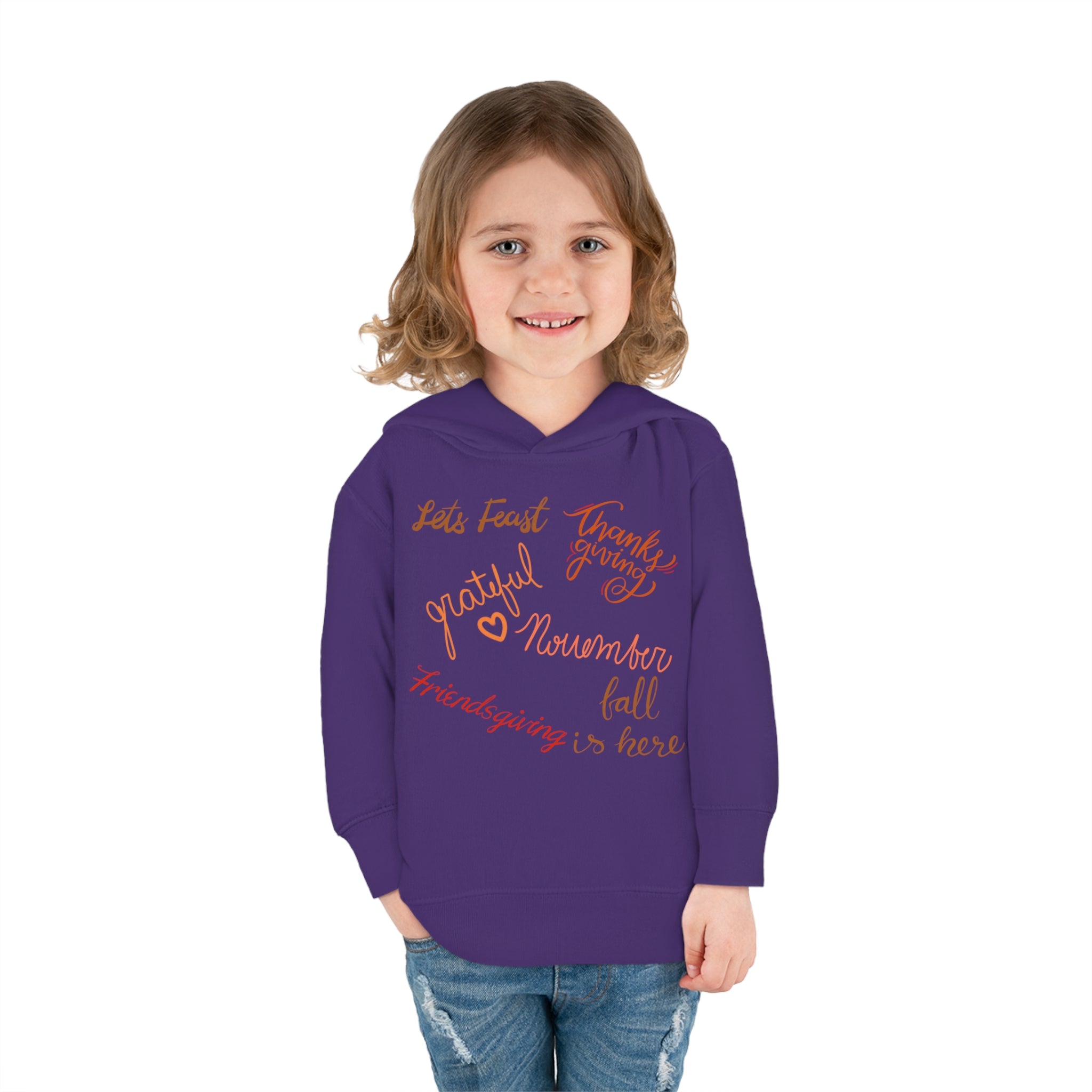 Thanksgiving Season Toddler Pullover Fleece Hoodie