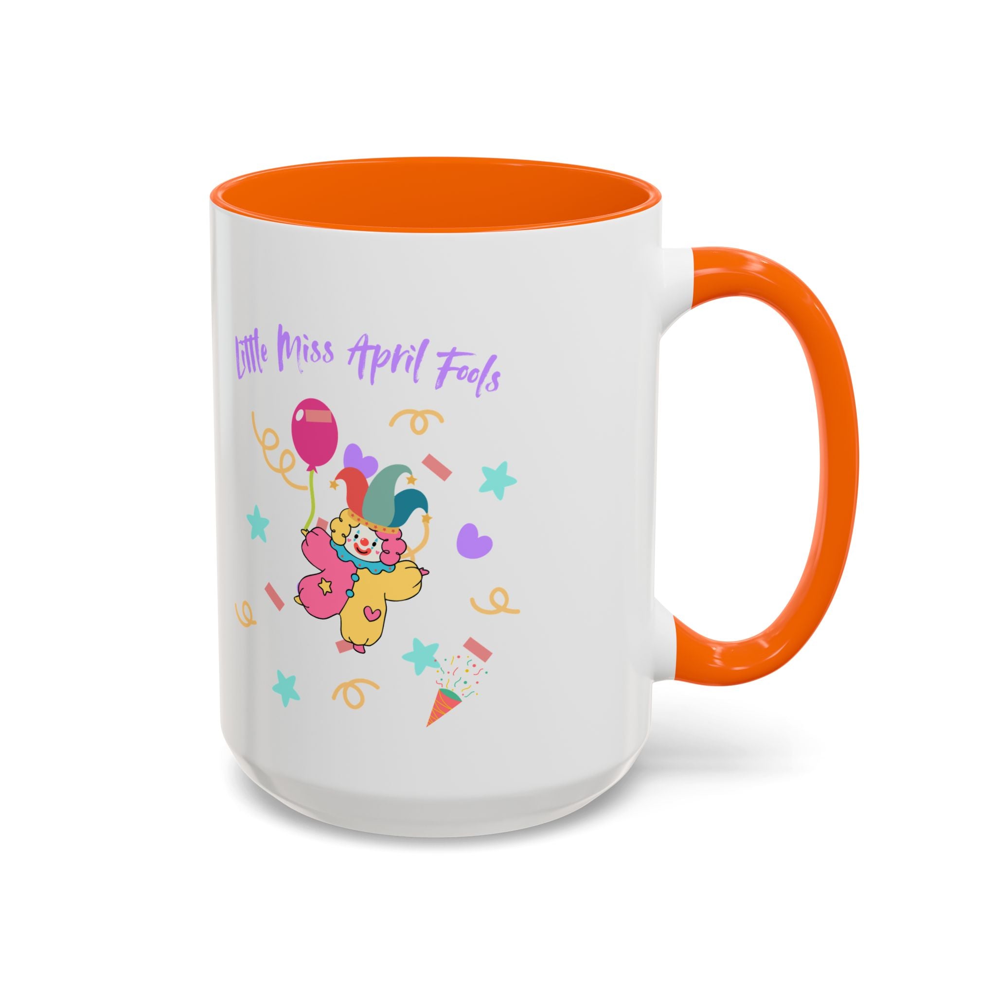Little Miss April Fool's  Day Accent Coffee Mug - Fun & Whimsical 11oz/15oz