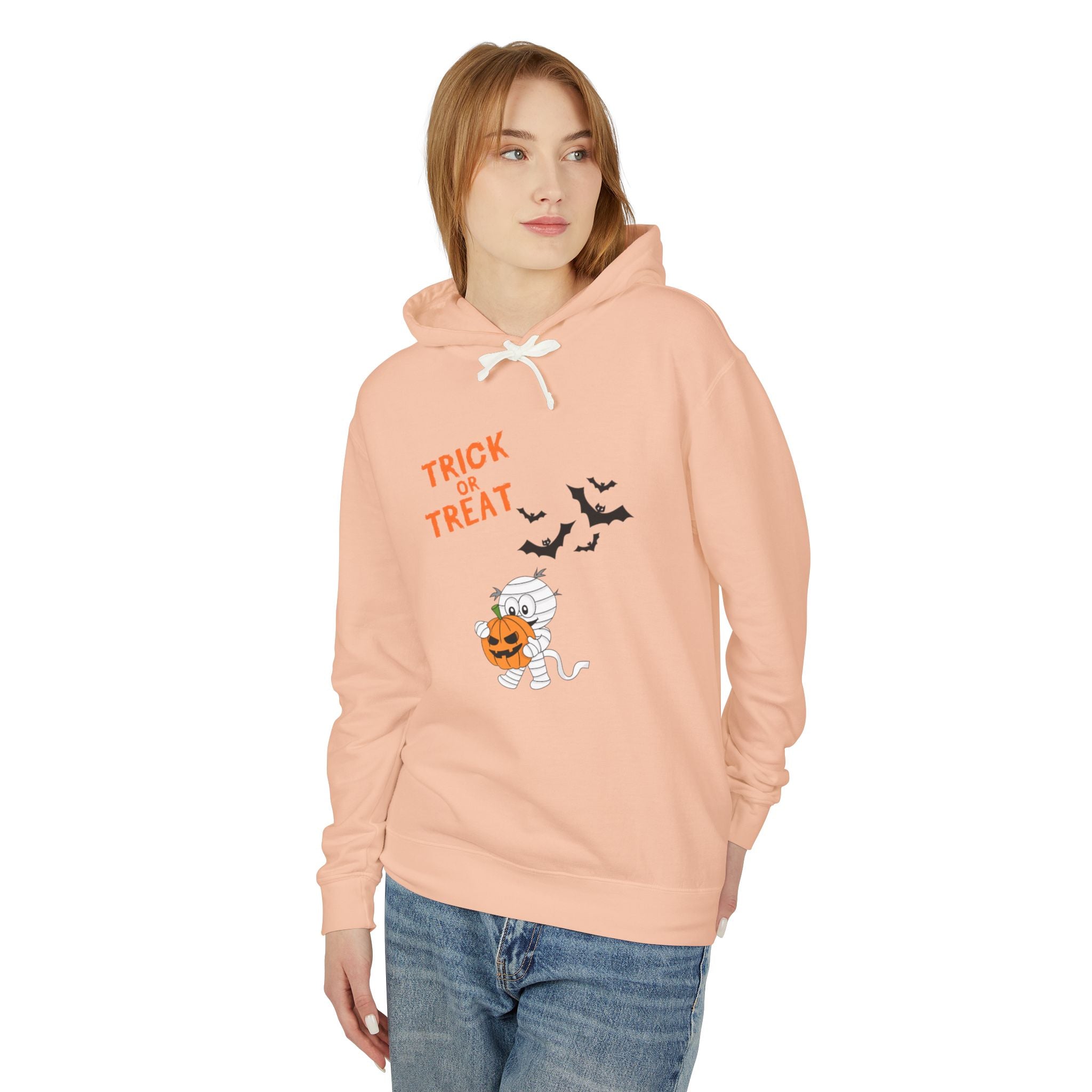 Merry Halloween Unisex Lightweight Hooded Sweatshirt