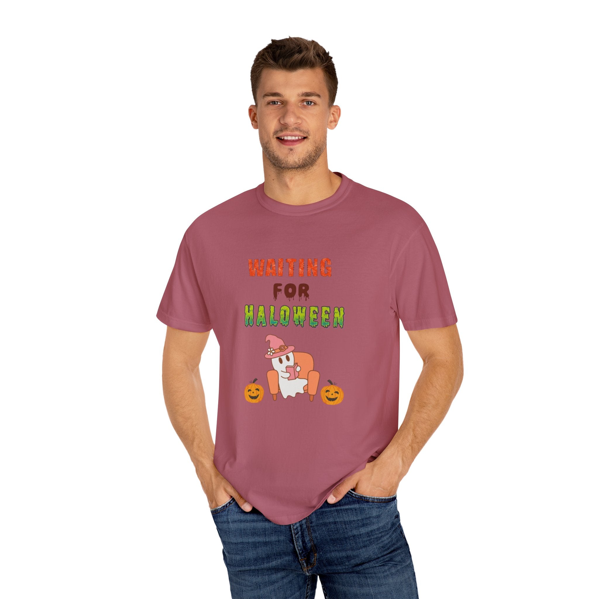 Waiting For Halloween Unisex Garment-Dyed T-shirt