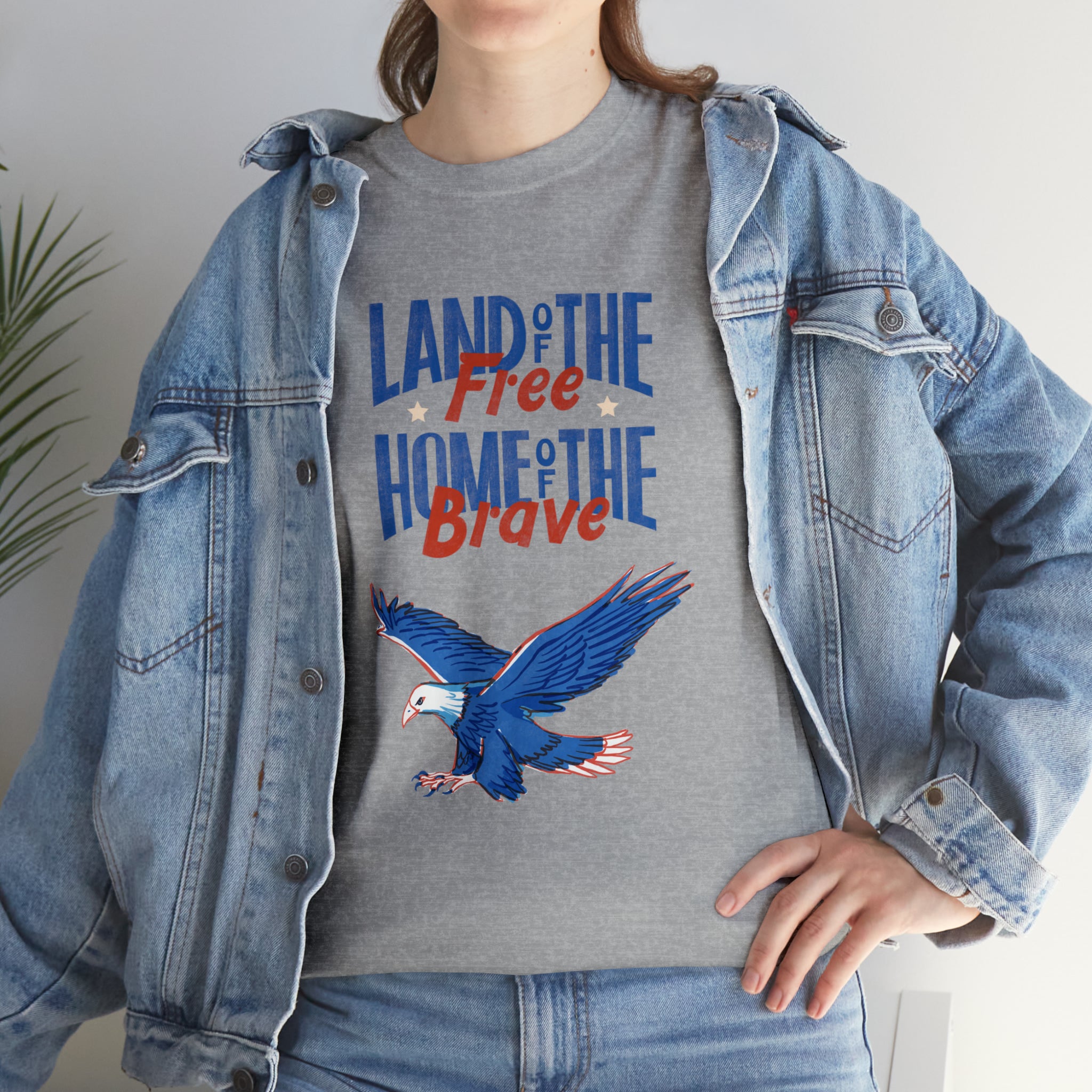 Land Of The Free Home Of The Brave Unisex Heavy Cotton Tee