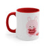 V-Day Bunny Accent Coffee Mug, 11oz
