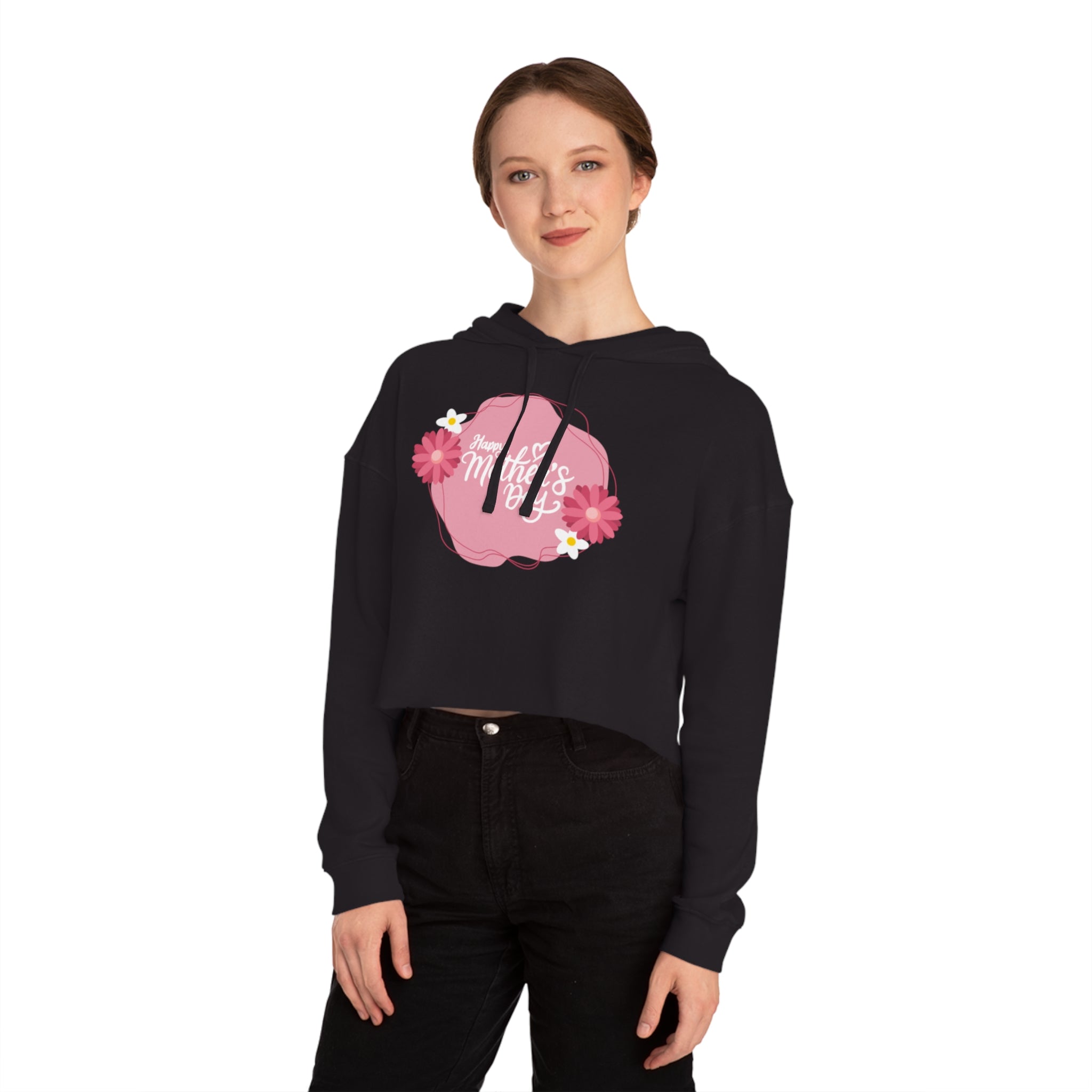 Happy Mother's Day, Mama! Women’s Cropped Hooded Sweatshirt