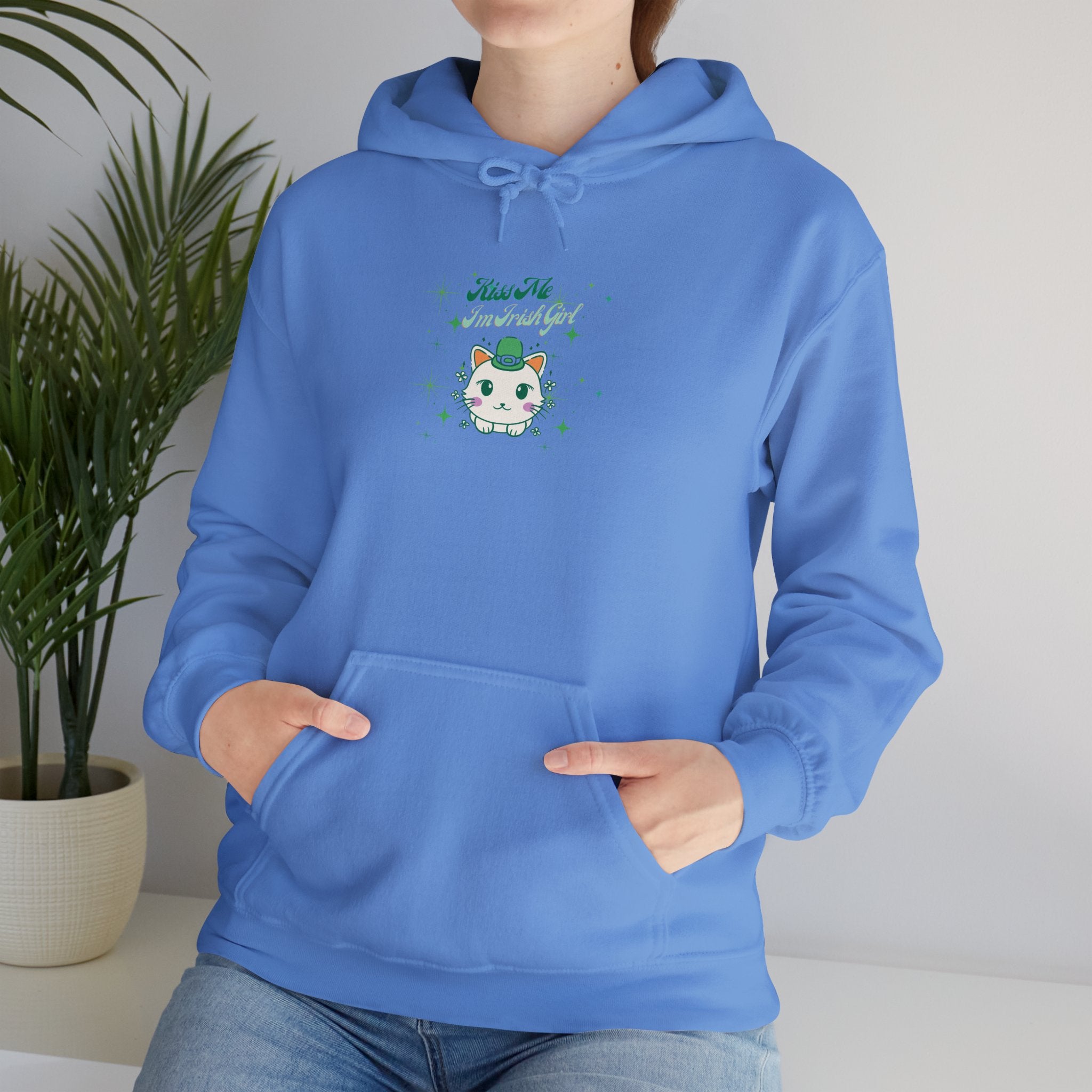 Kiss Me I'm Irish Cat Cozy Unisex Hoodie