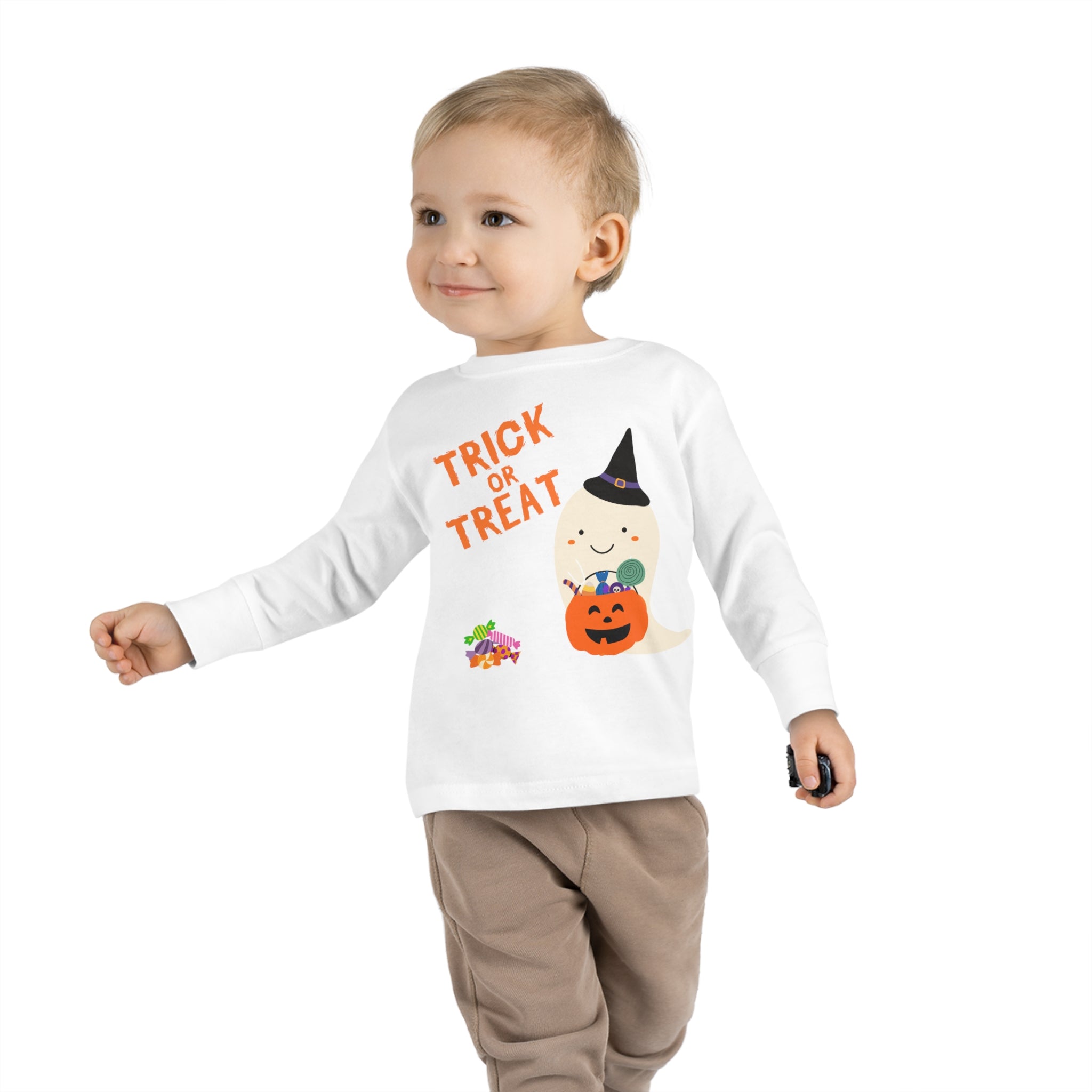 Trick or Treat Toddler Long Sleeve Tee