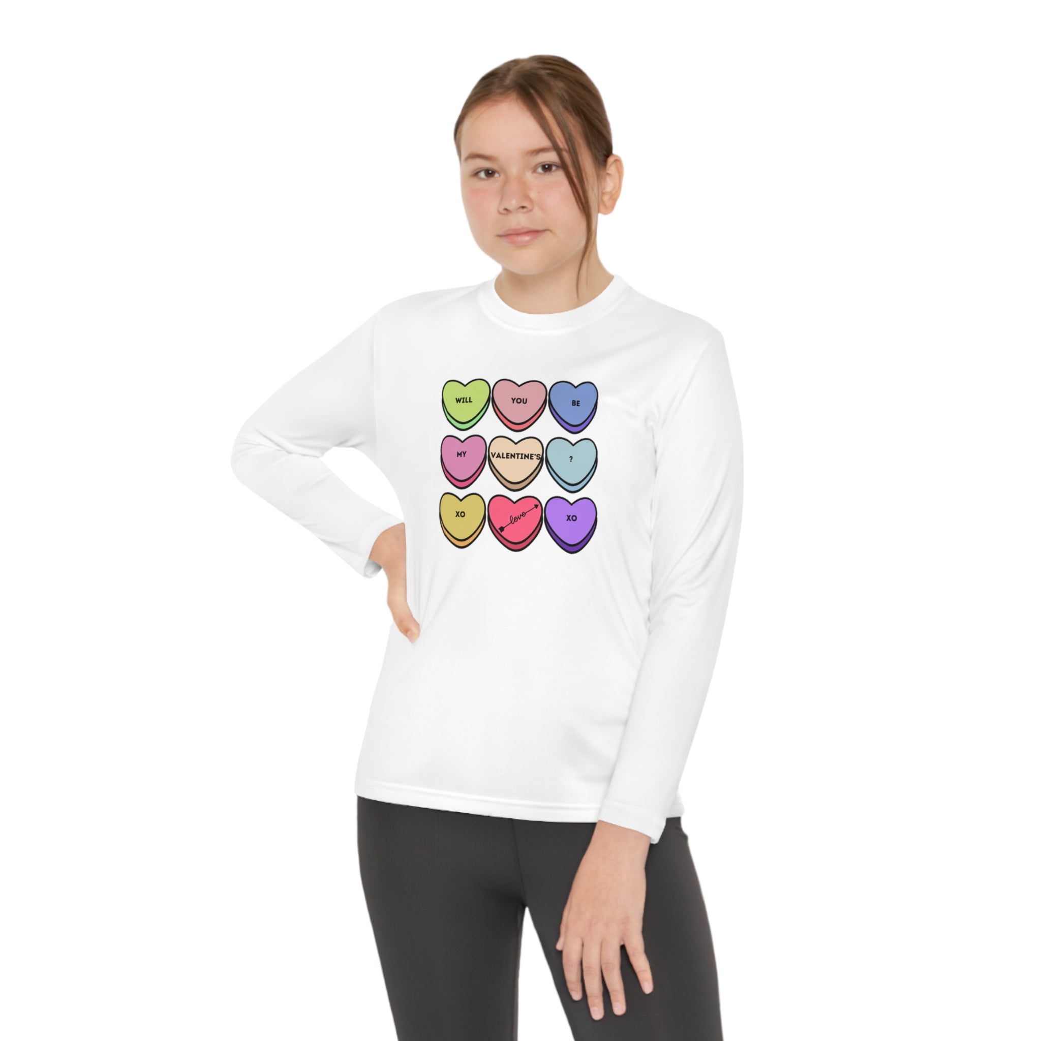 Will You Be My Valentine? Youth Long Sleeve Competitor Tee