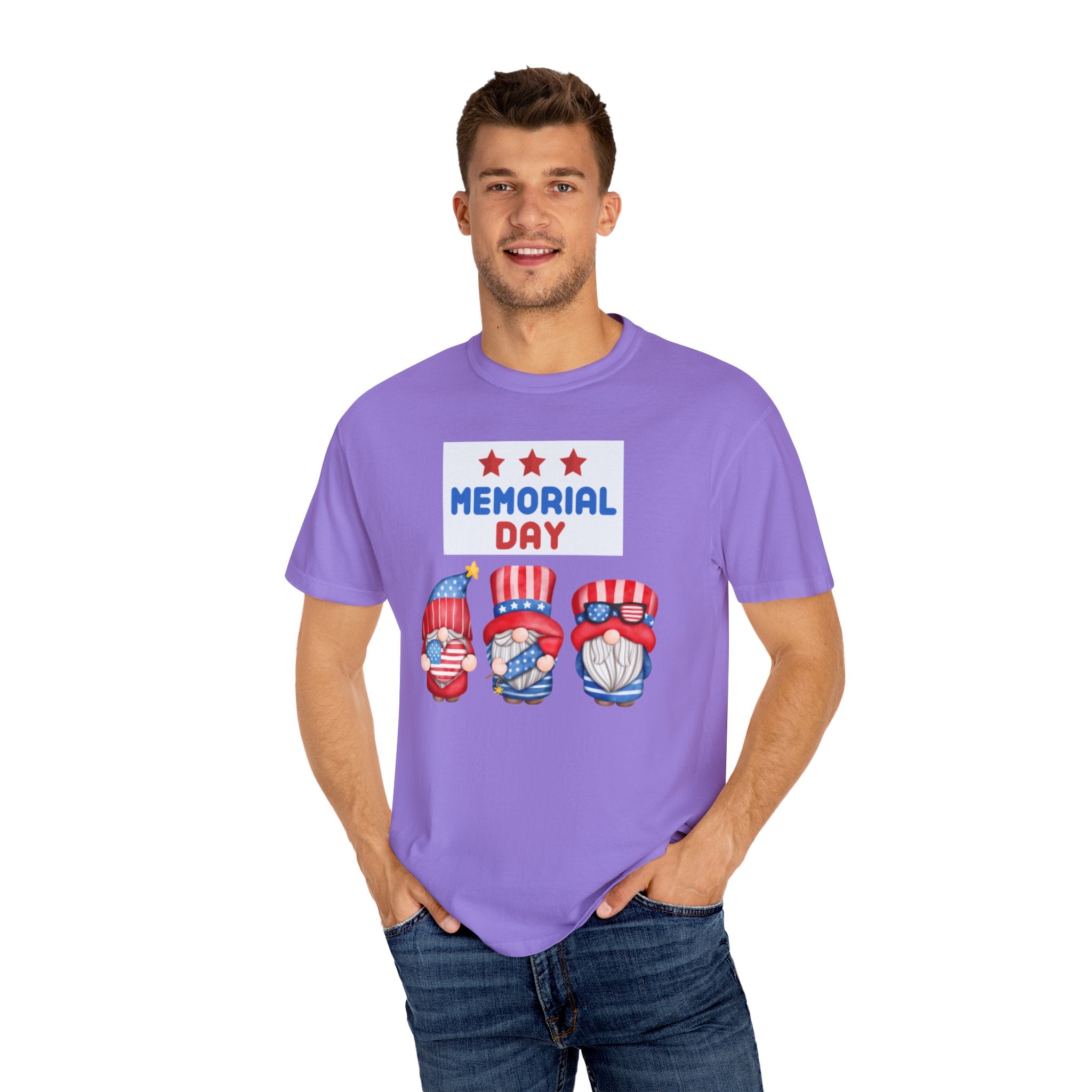 Happy Tribute Day Gnome Unisex Garment-Dyed T-shirt