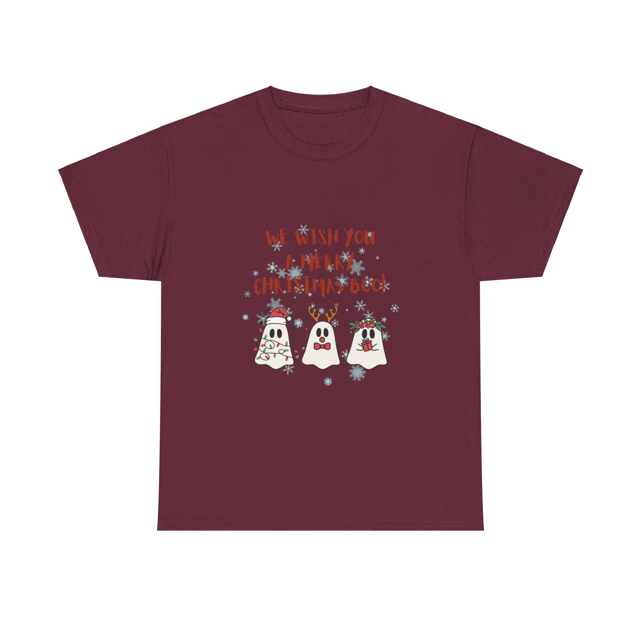 We Wish You A Merry Christmas Boo Unisex Heavy Cotton Tee