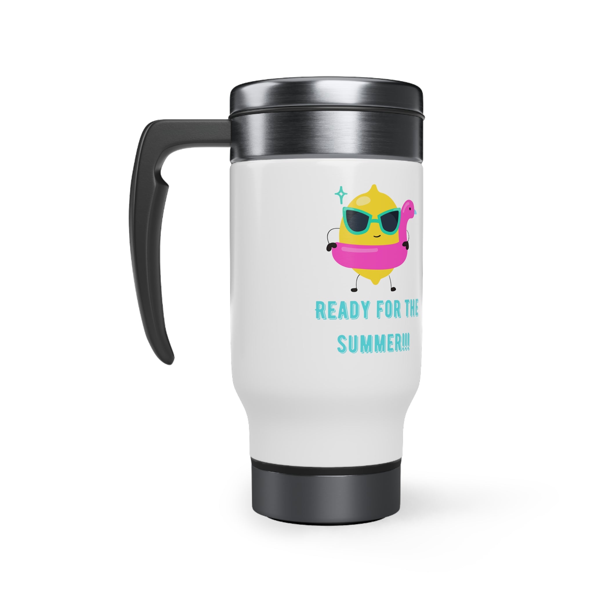 Ready For The Summer Stainless Steel Travel Mug with Handle, 14oz