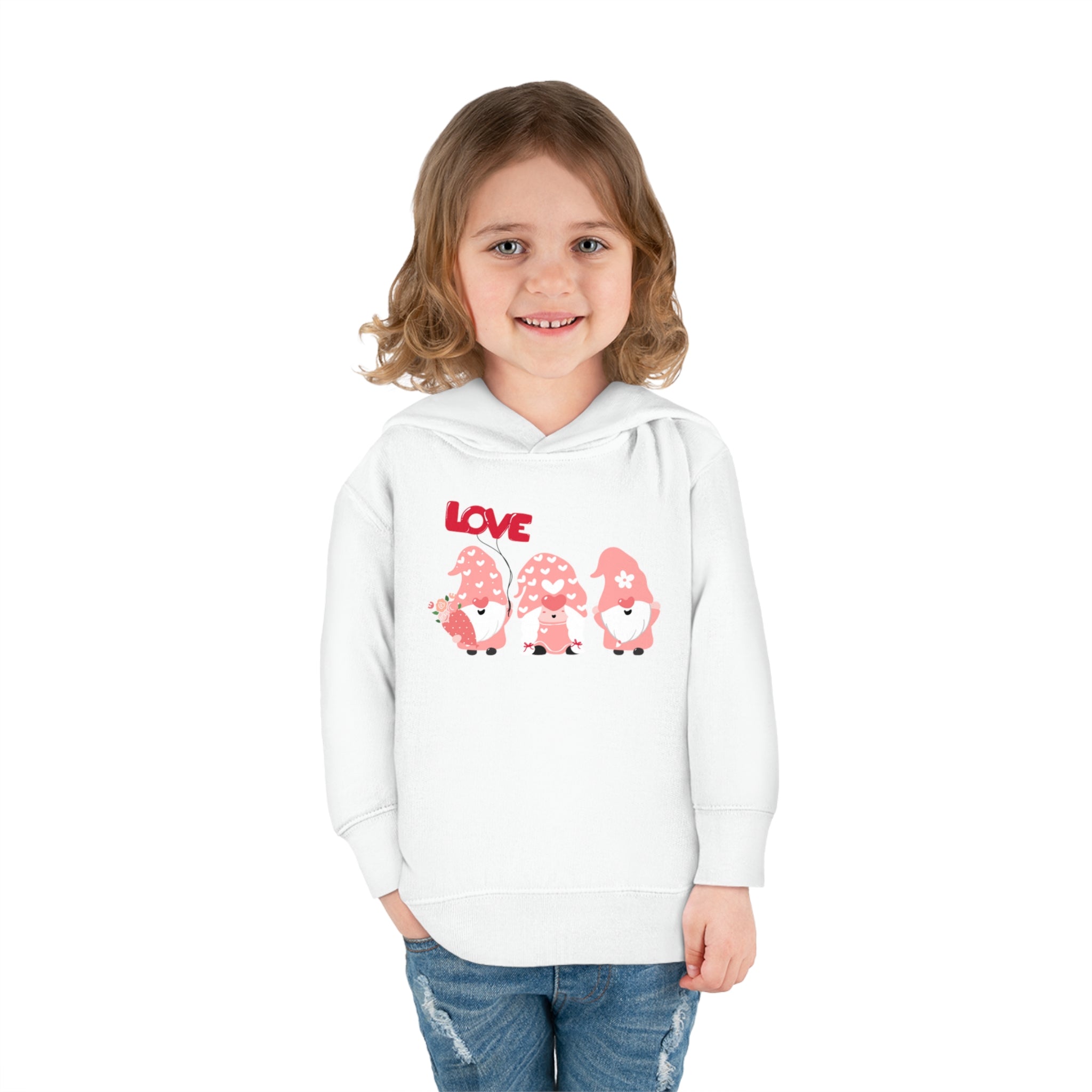 Love Gnome Day Toddler Pullover Fleece Hoodie