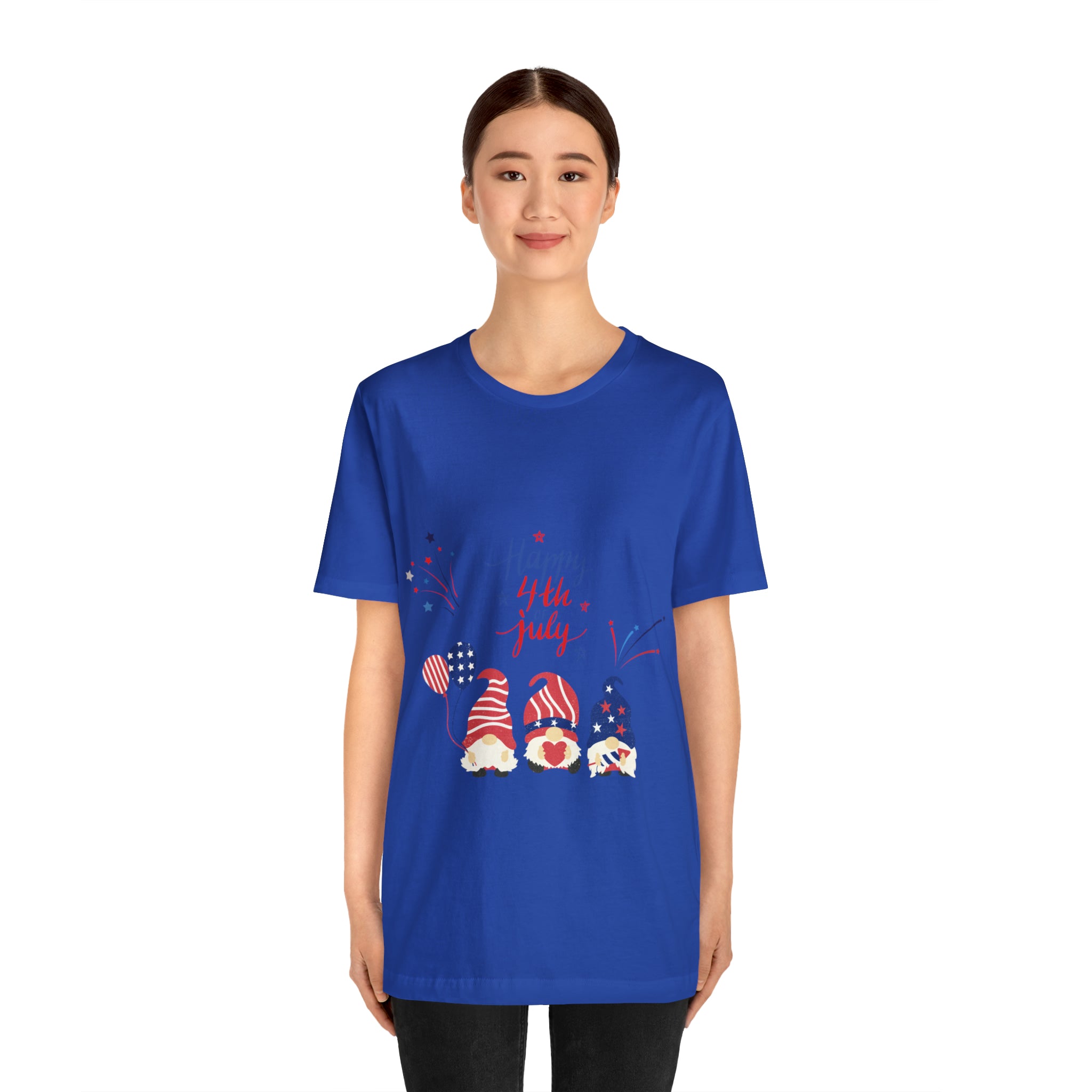 Happy 4th Of July Gnome Unisex Jersey Short Sleeve Tee