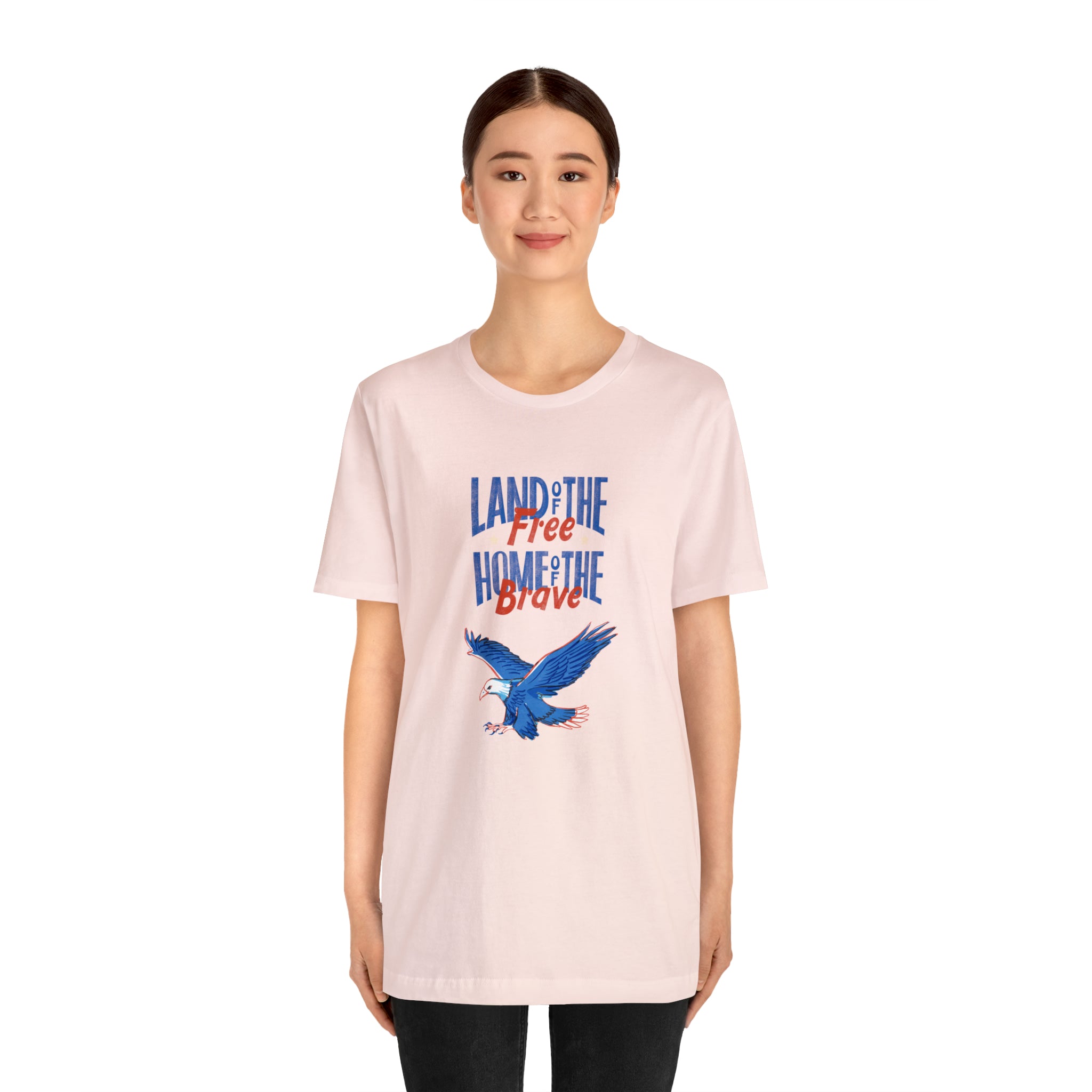 Land Of The Free Home Of The Brave Unisex Jersey Short Sleeve Tee