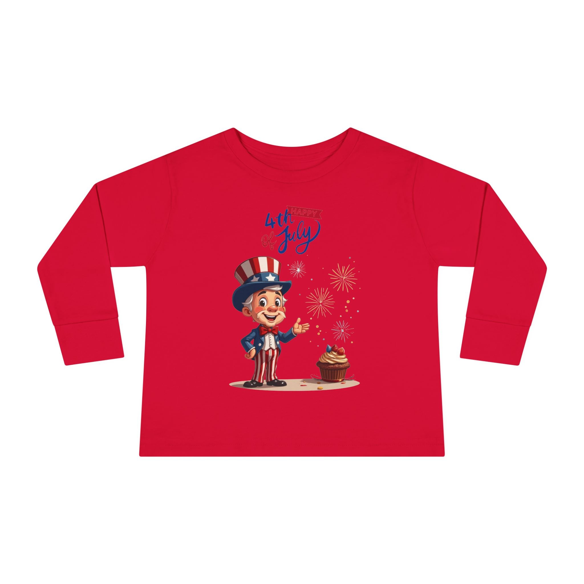 Uncle Sam 4th of July Toddler Long Sleeve Tee