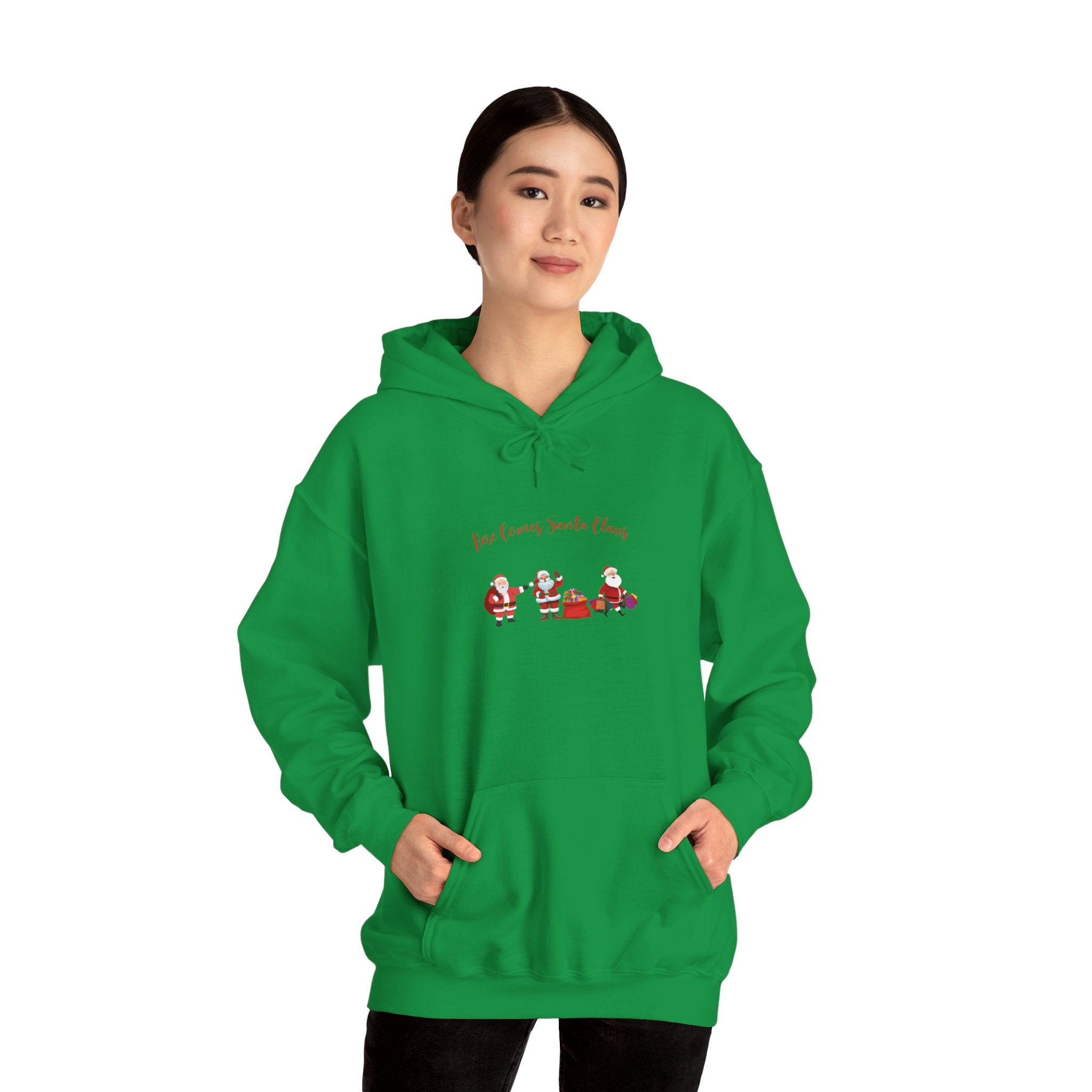 Here Comes Santa Claus Unisex Heavy Blend™ Hooded Sweatshirt