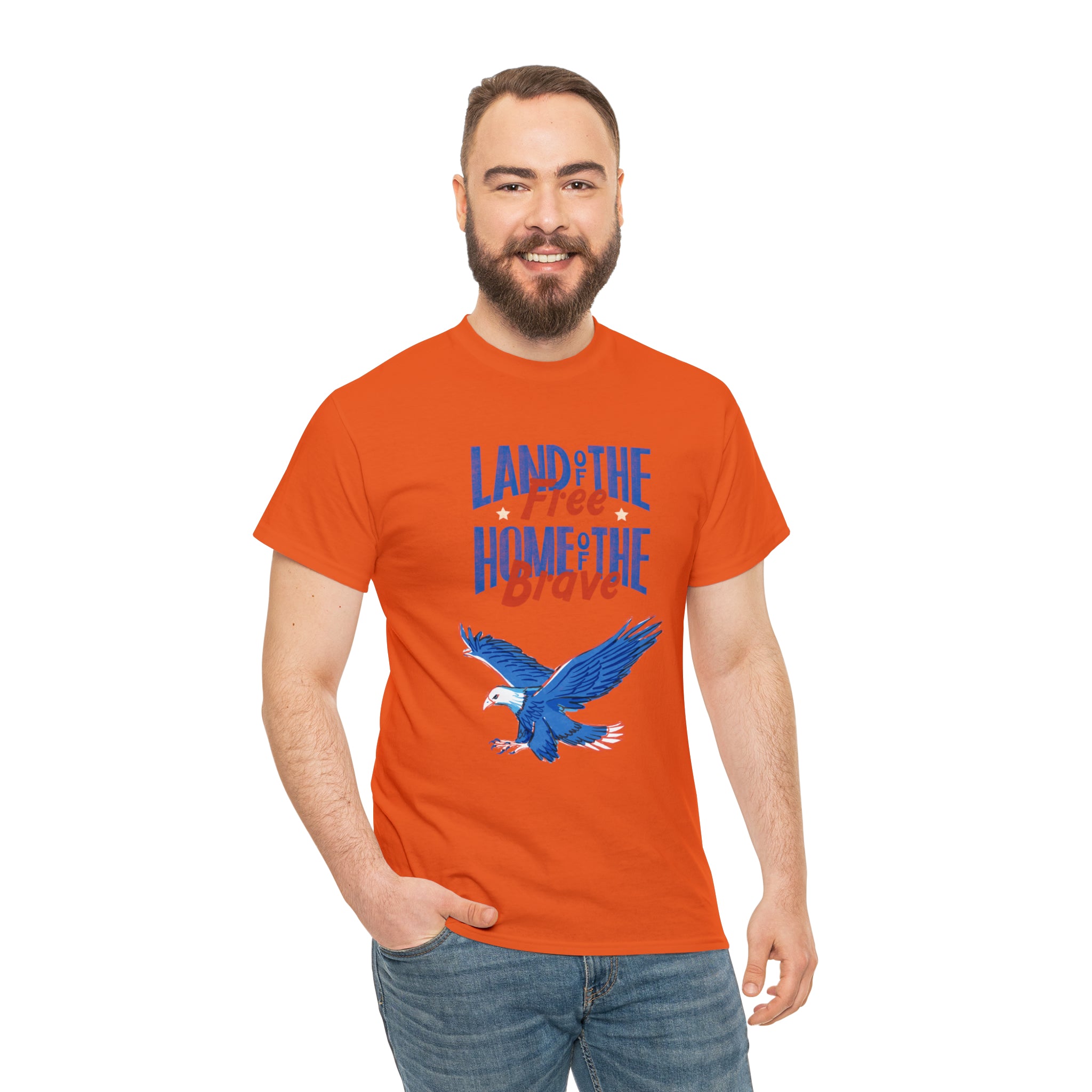 Land Of The Free Home Of The Brave Unisex Heavy Cotton Tee