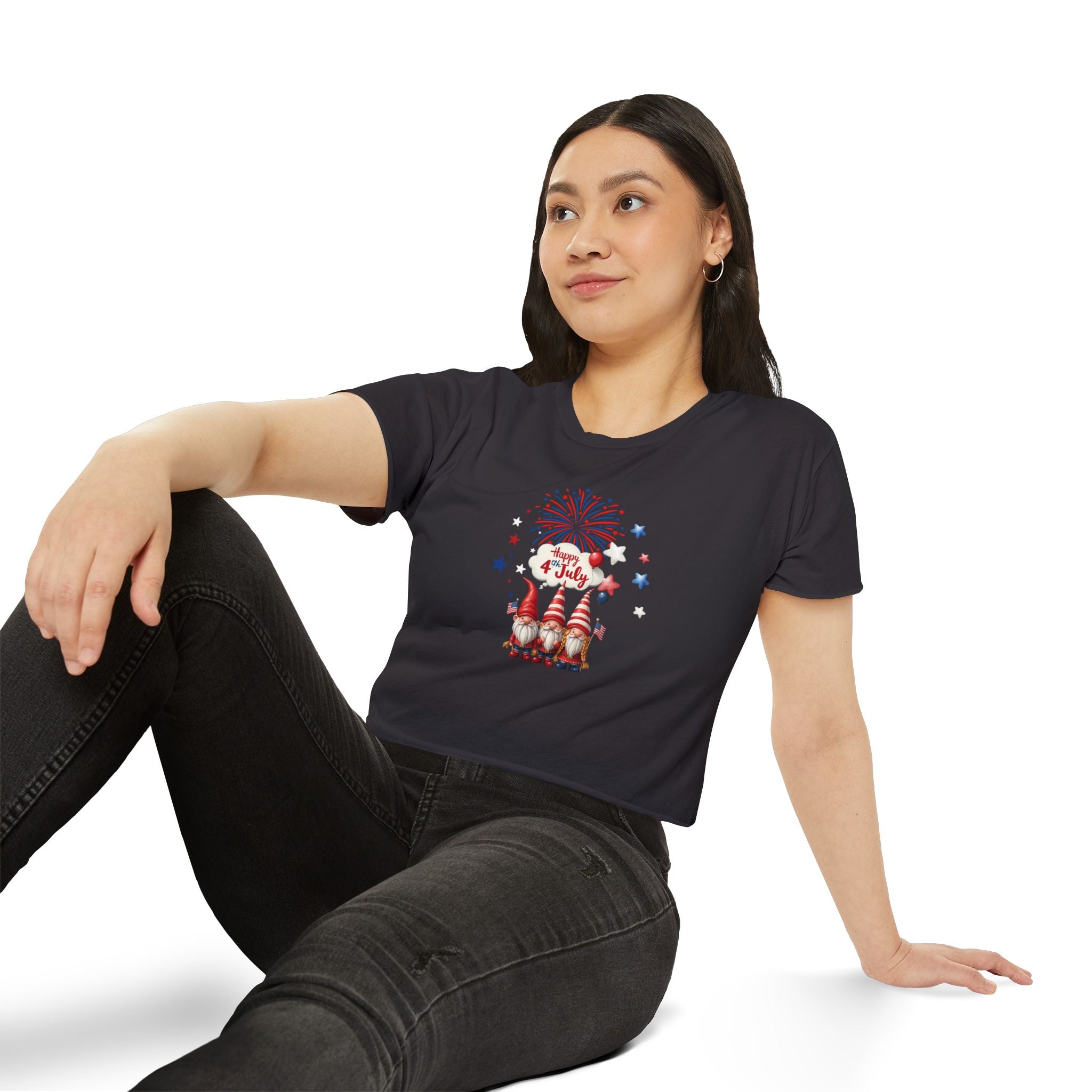 Gnome July 4th  Crop Top