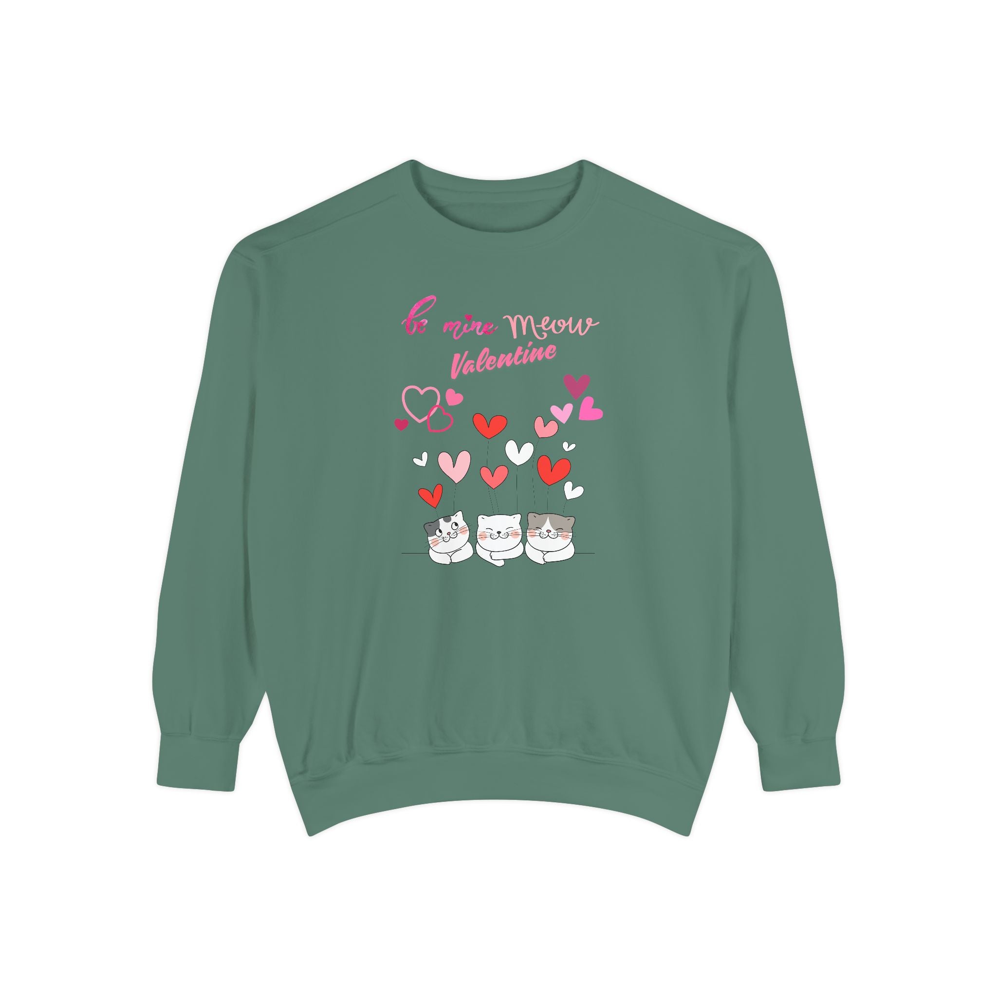 Meow Valentine's Day Unisex Garment-Dyed Sweatshirt