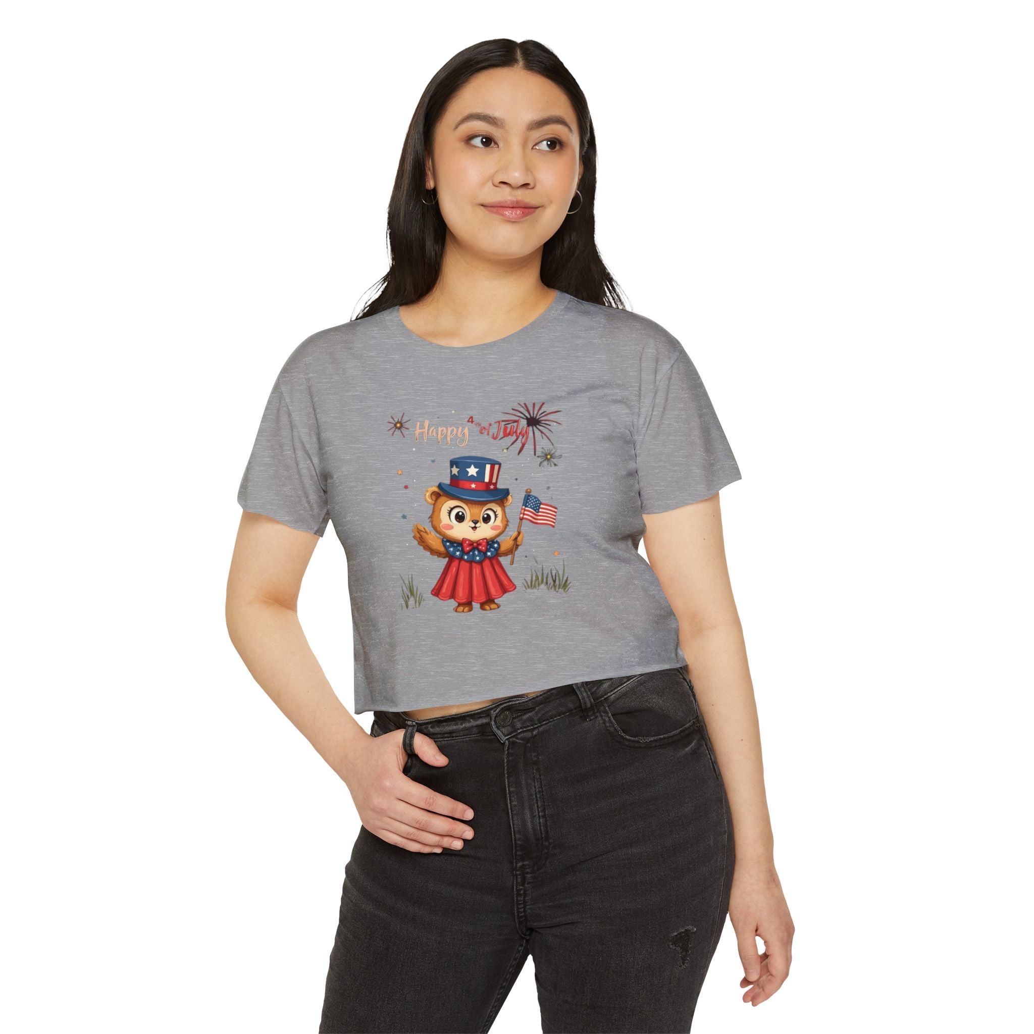 Happy Independence Day Crop Top