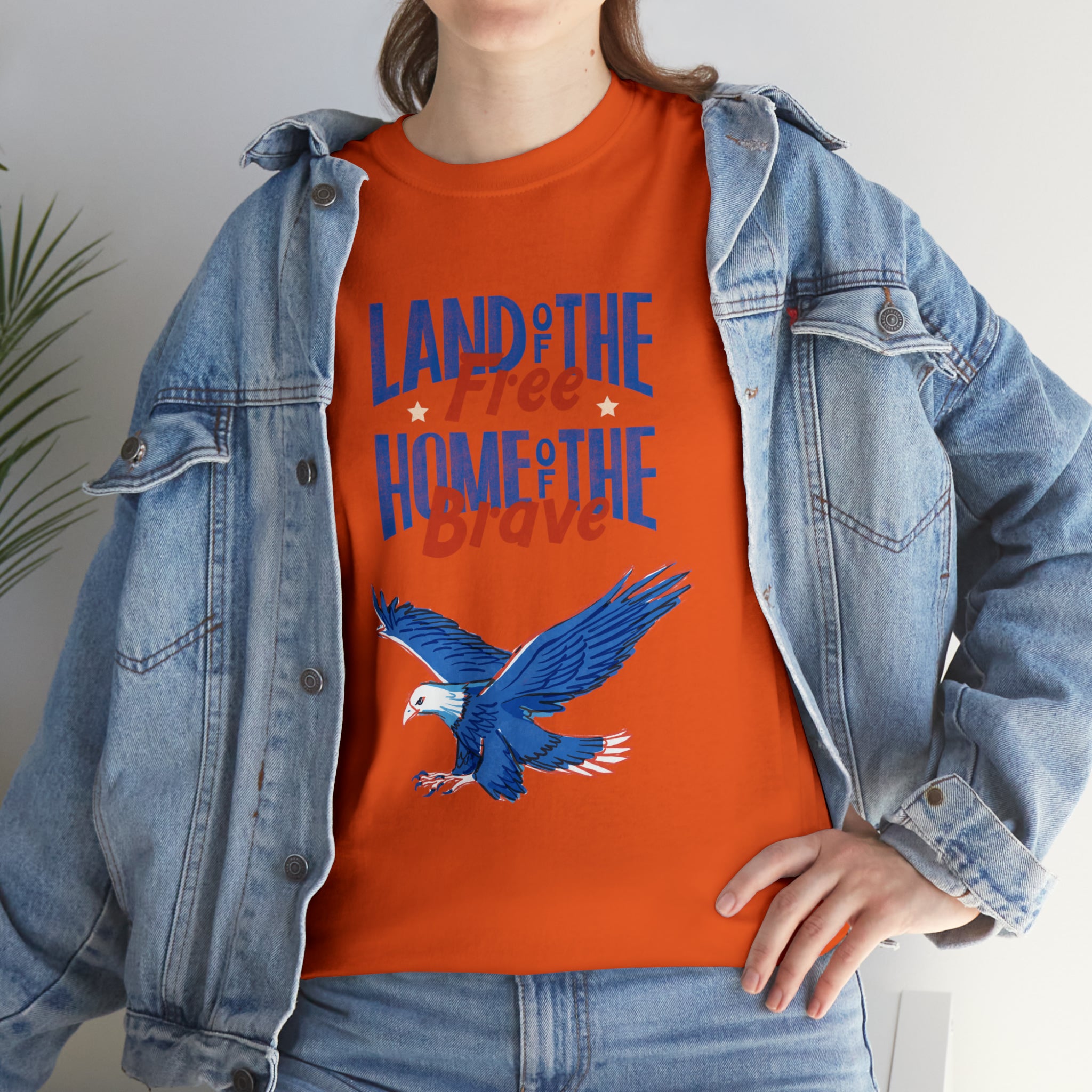 Land Of The Free Home Of The Brave Unisex Heavy Cotton Tee