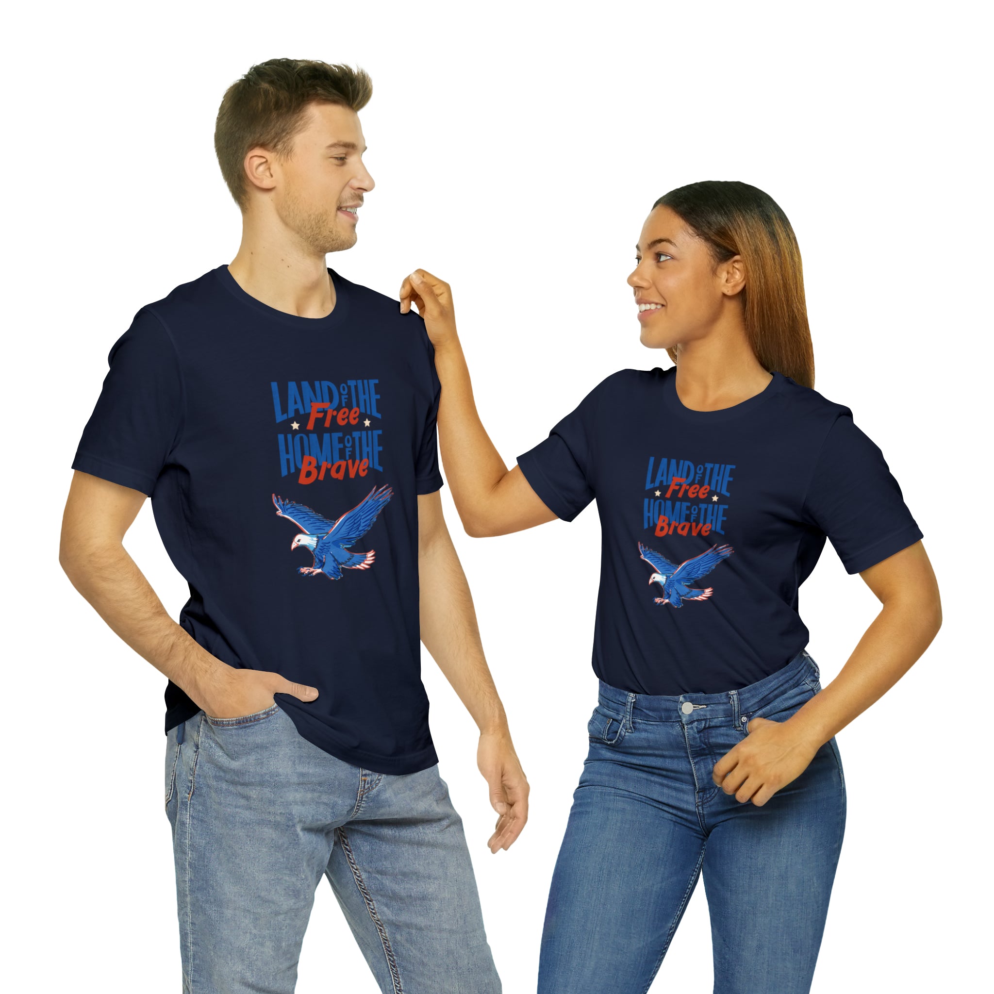 Land Of The Free Home Of The Brave Unisex Jersey Short Sleeve Tee