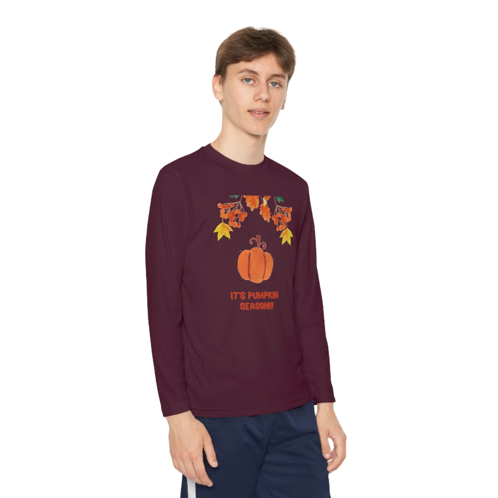 Pumpkin Season Youth Long Sleeve Competitor Tee