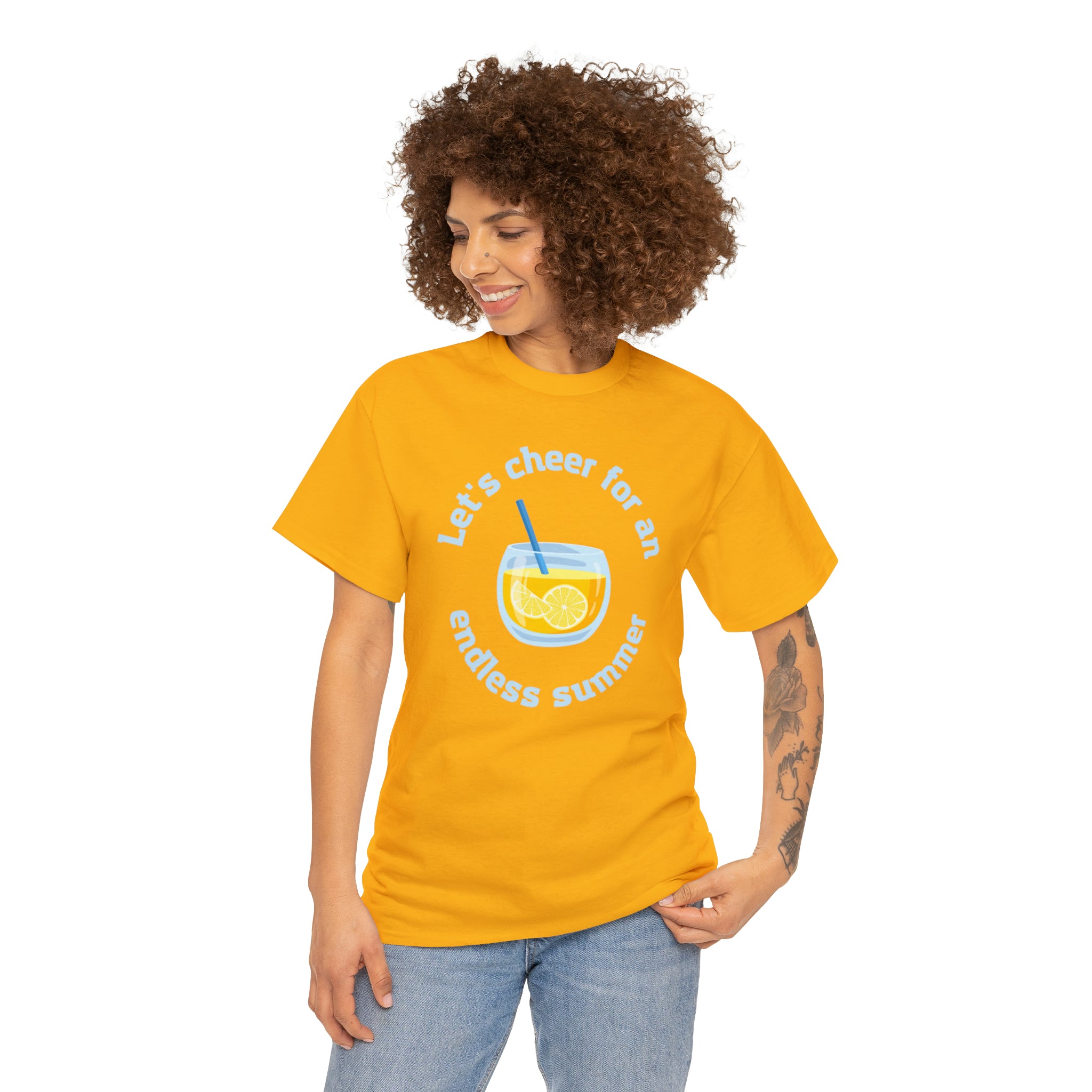 Let's Cheer For An Endless Summer Unisex Heavy Cotton Tee