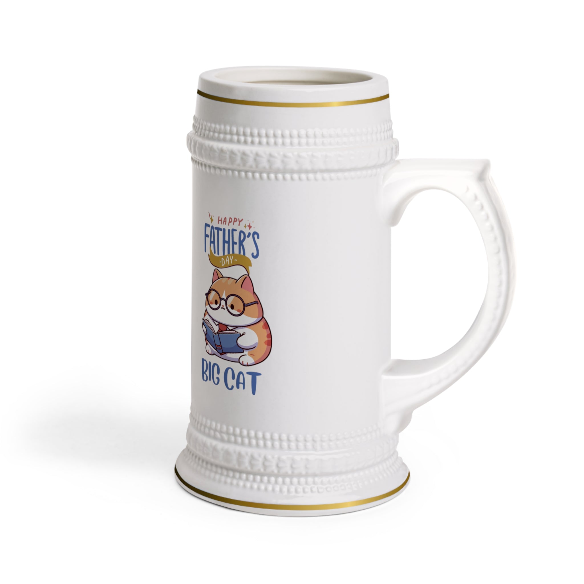 Happy Father's Day Big Cat Beer Stein Mug