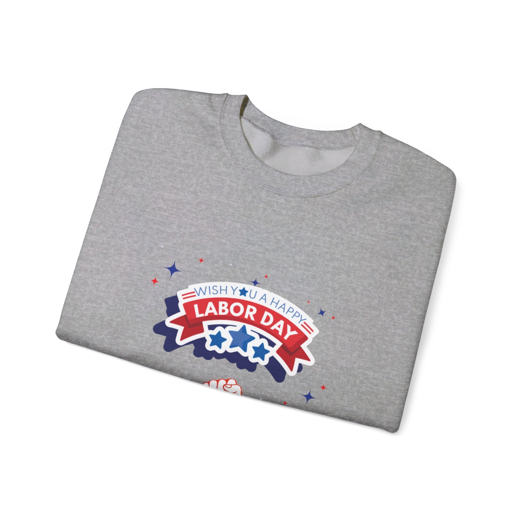 Wish U A Happy Labor Day Unisex Heavy Blend™ Crewneck Sweatshirt