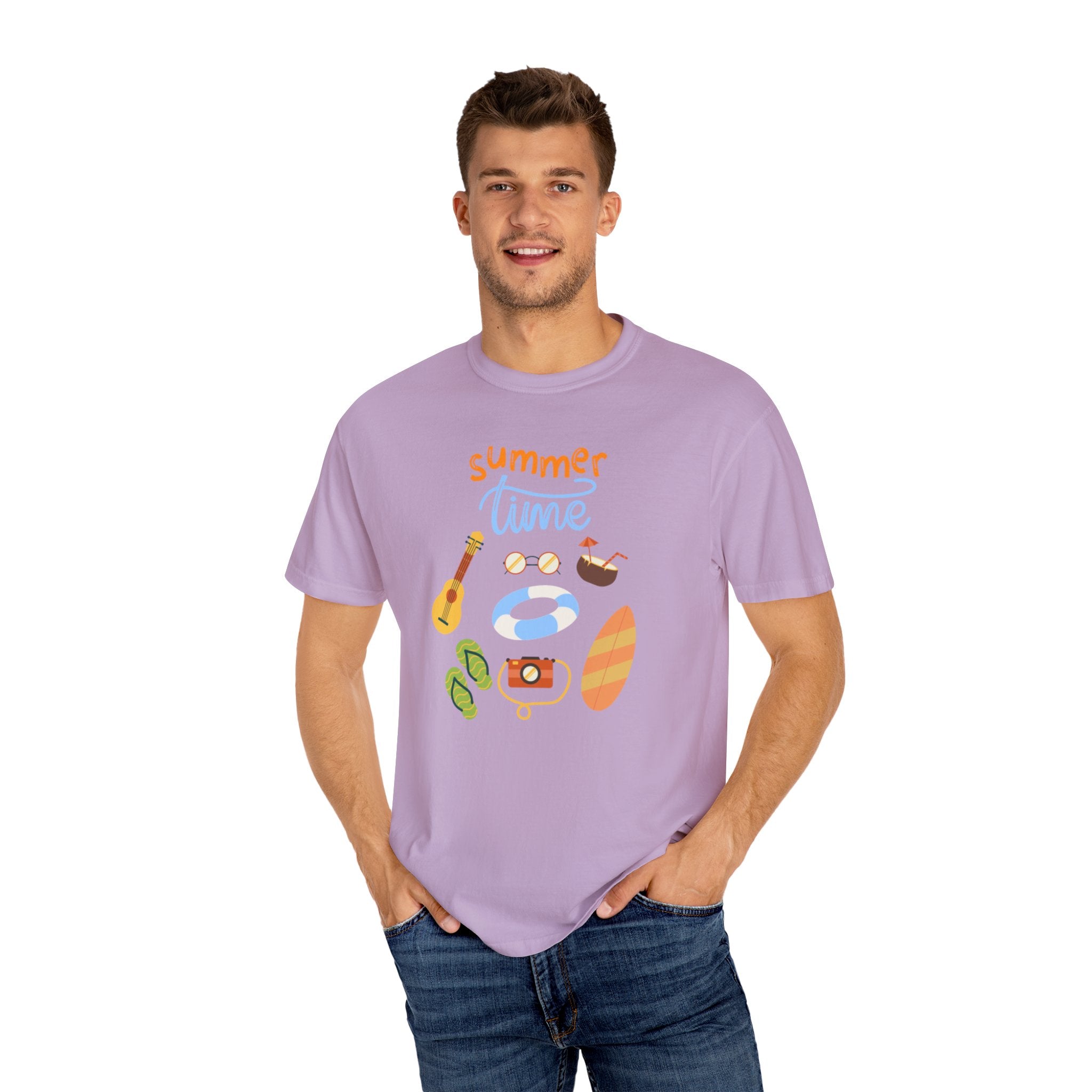 Summertime Fun Unisex Garment-Dyed T-shirt