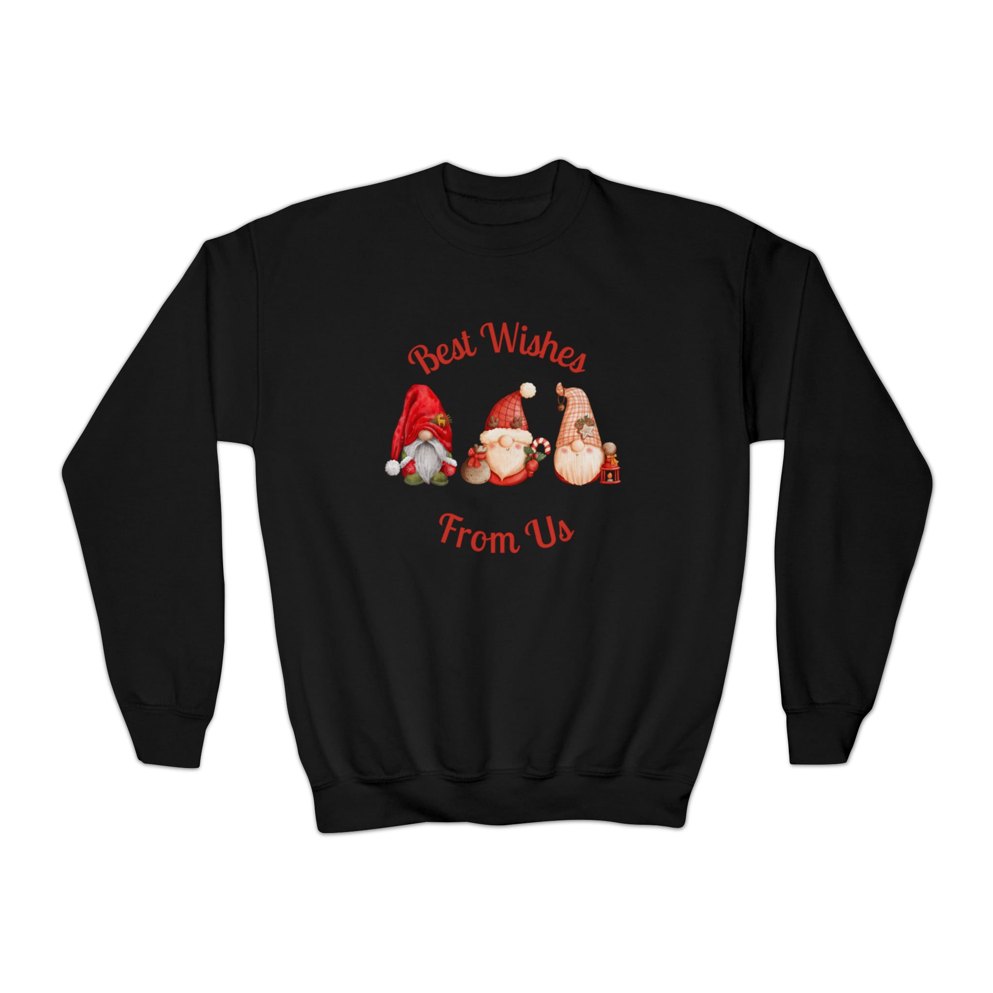 Gnome Best Wishes Youth Crewneck Sweatshirt
