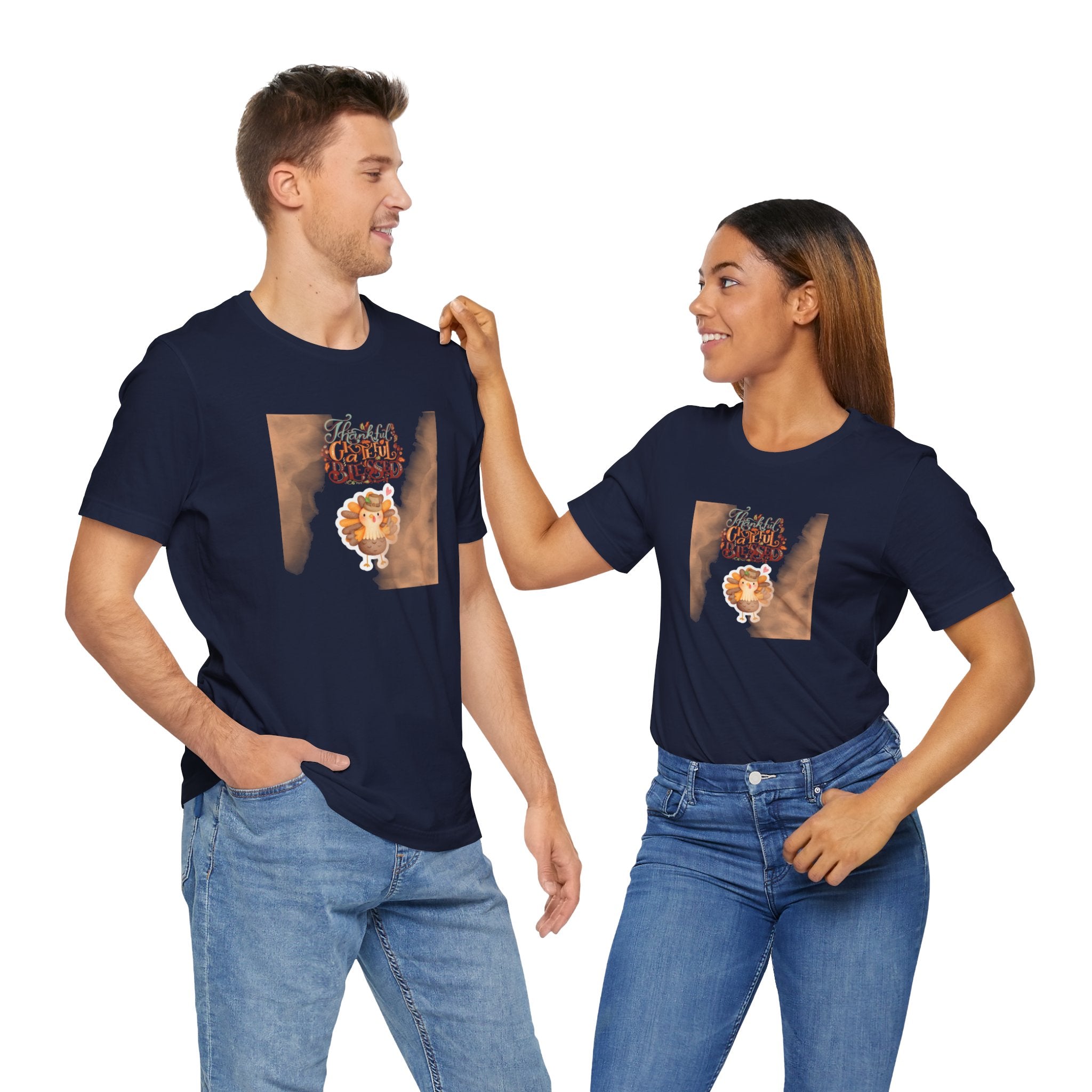 Thankful Grateful Blessed Unisex Jersey Short Sleeve Tee