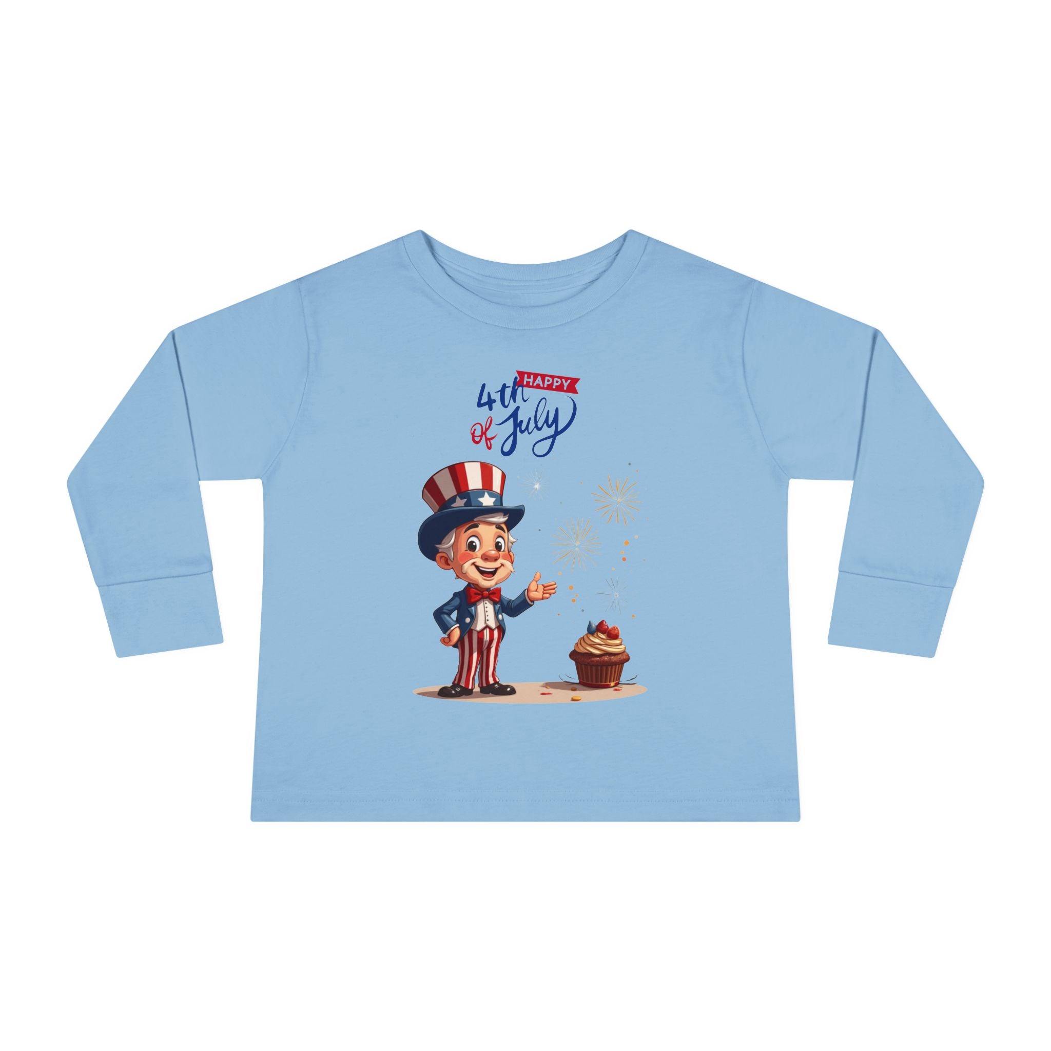 Uncle Sam 4th of July Toddler Long Sleeve Tee