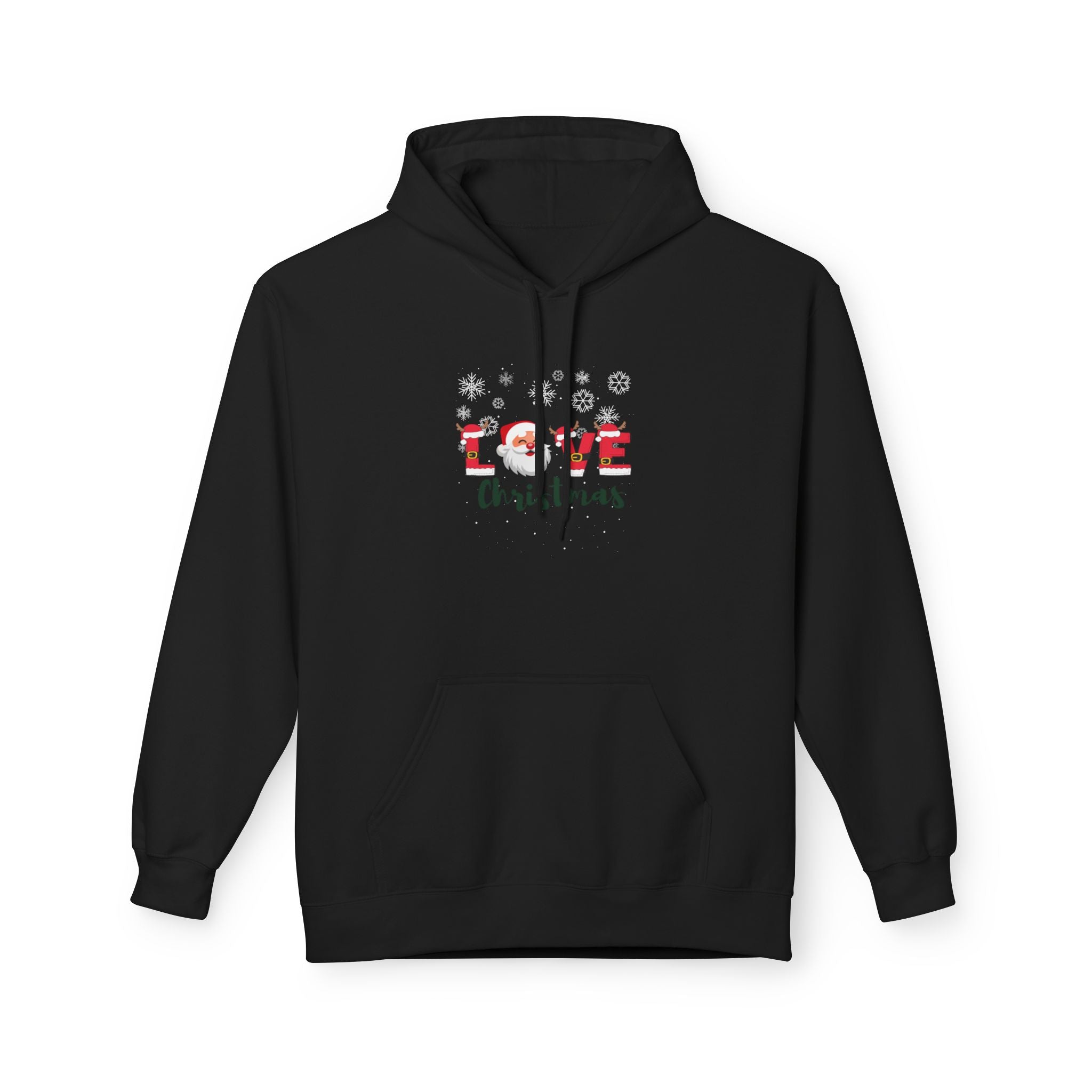 Santa Claus Loves Christmas Unisex Midweight Softstyle Fleece Hoodie
