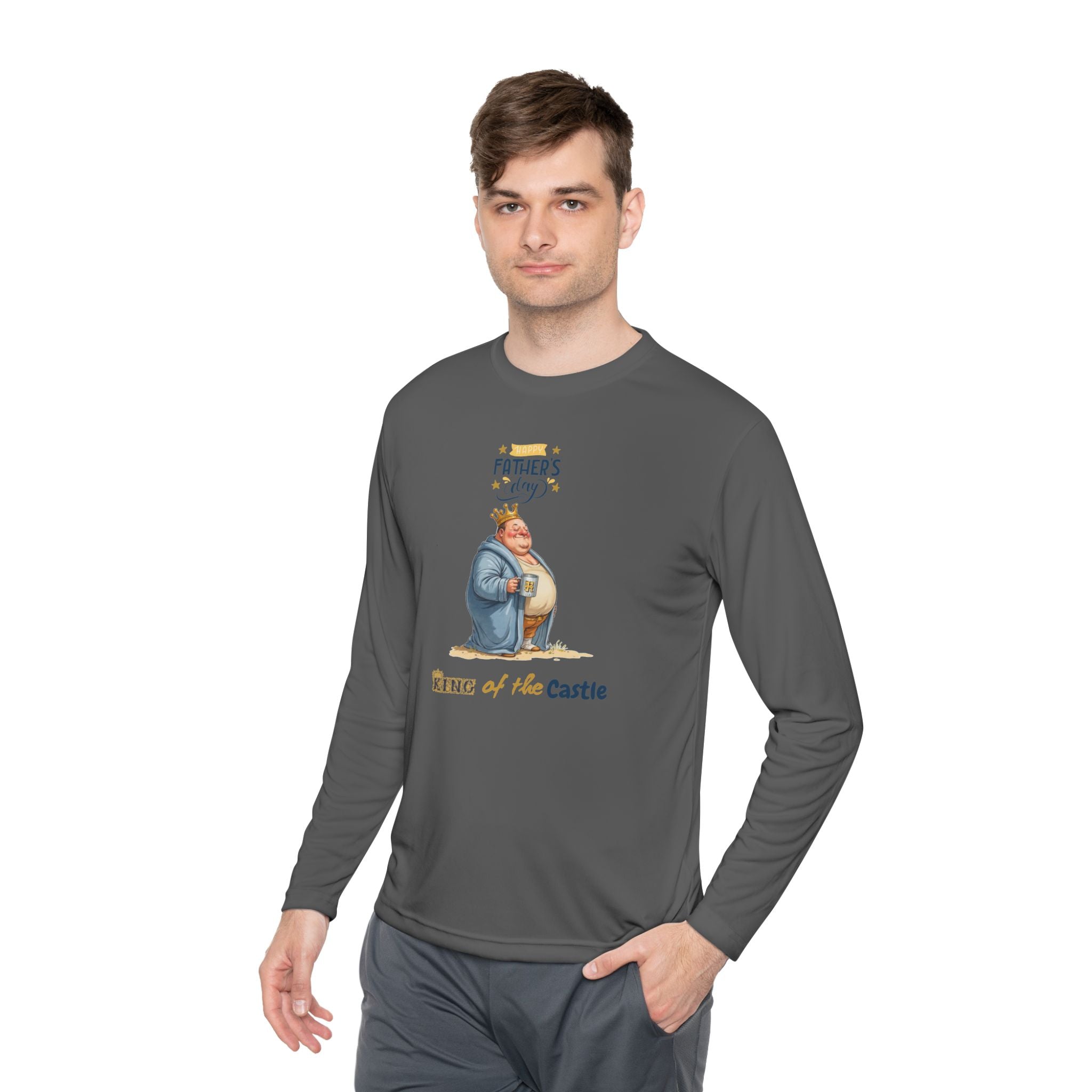 Father's Day King of the Castle Long Sleeve Tee | Unisex Lightweight Shirt