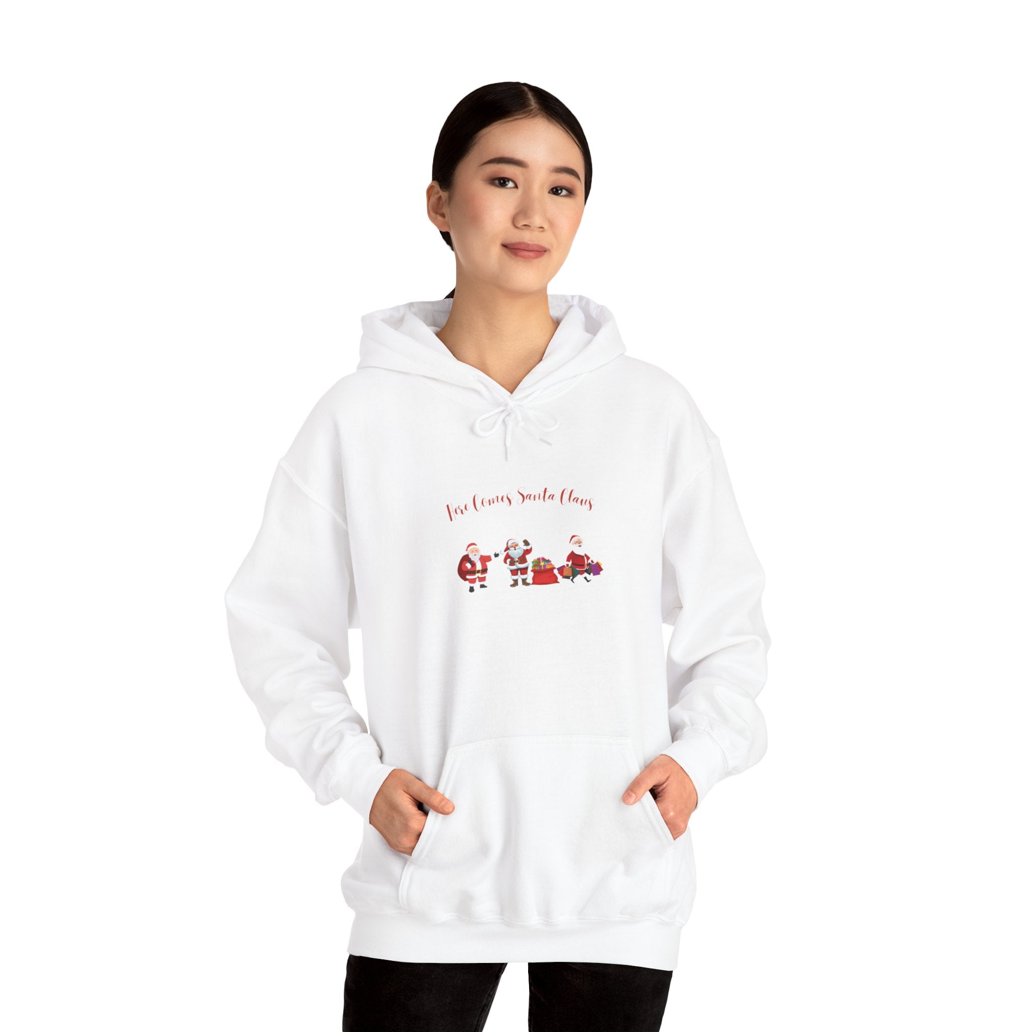 Here Comes Santa Claus Unisex Heavy Blend™ Hooded Sweatshirt