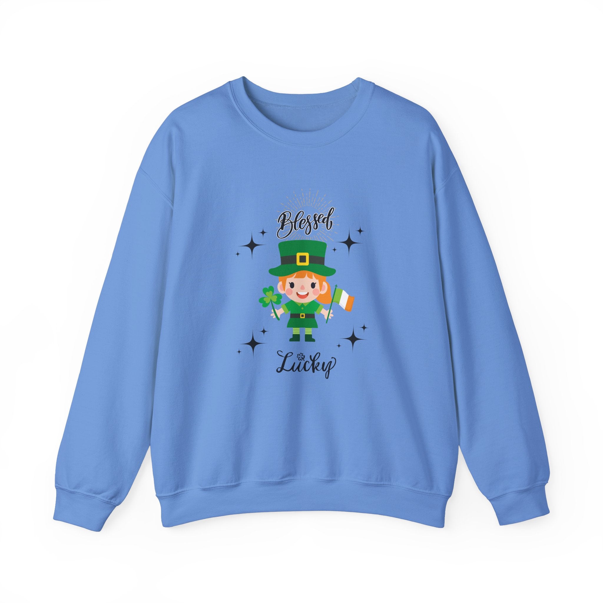 Blessed & Lucky Unisex Crewneck Sweatshirt for St. Patrick's Day