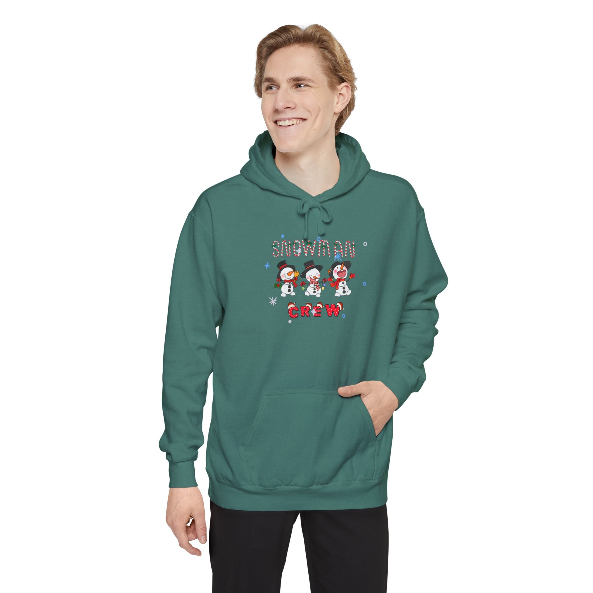 Snowman Crew Unisex Garment-Dyed Hoodie