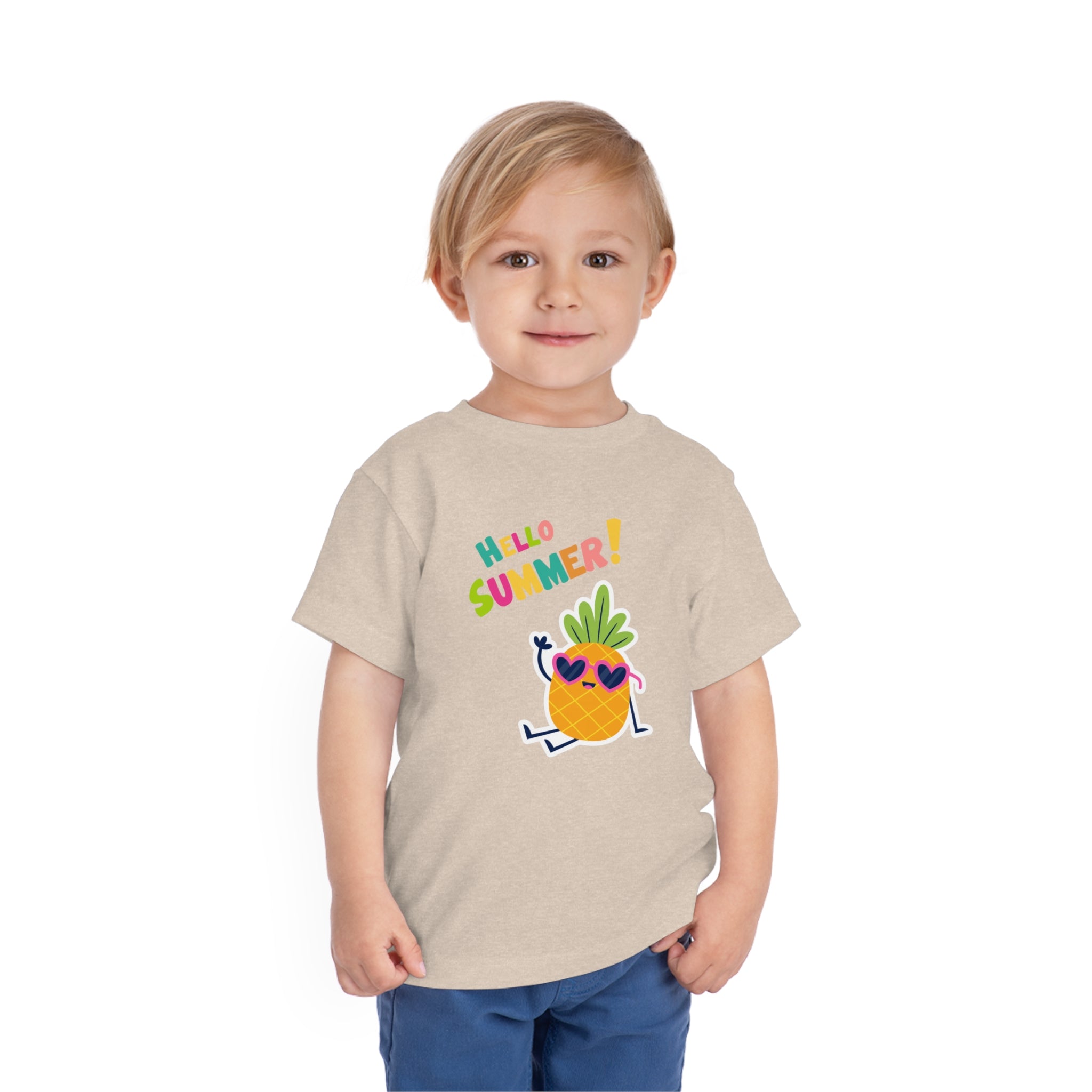 Hello Pineapple Summer Toddler Short Sleeve Tee