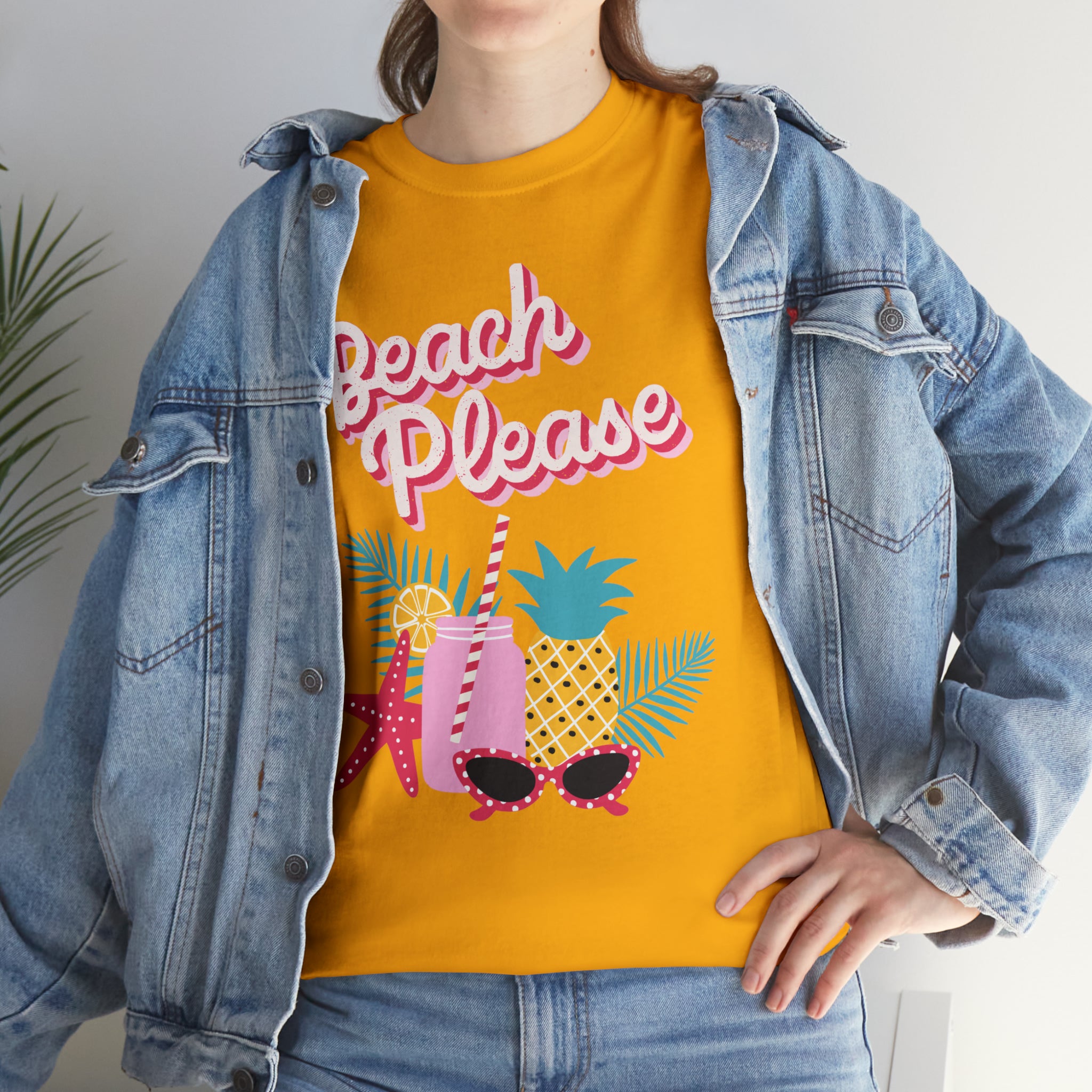 Beach Please Unisex Heavy Cotton Tee