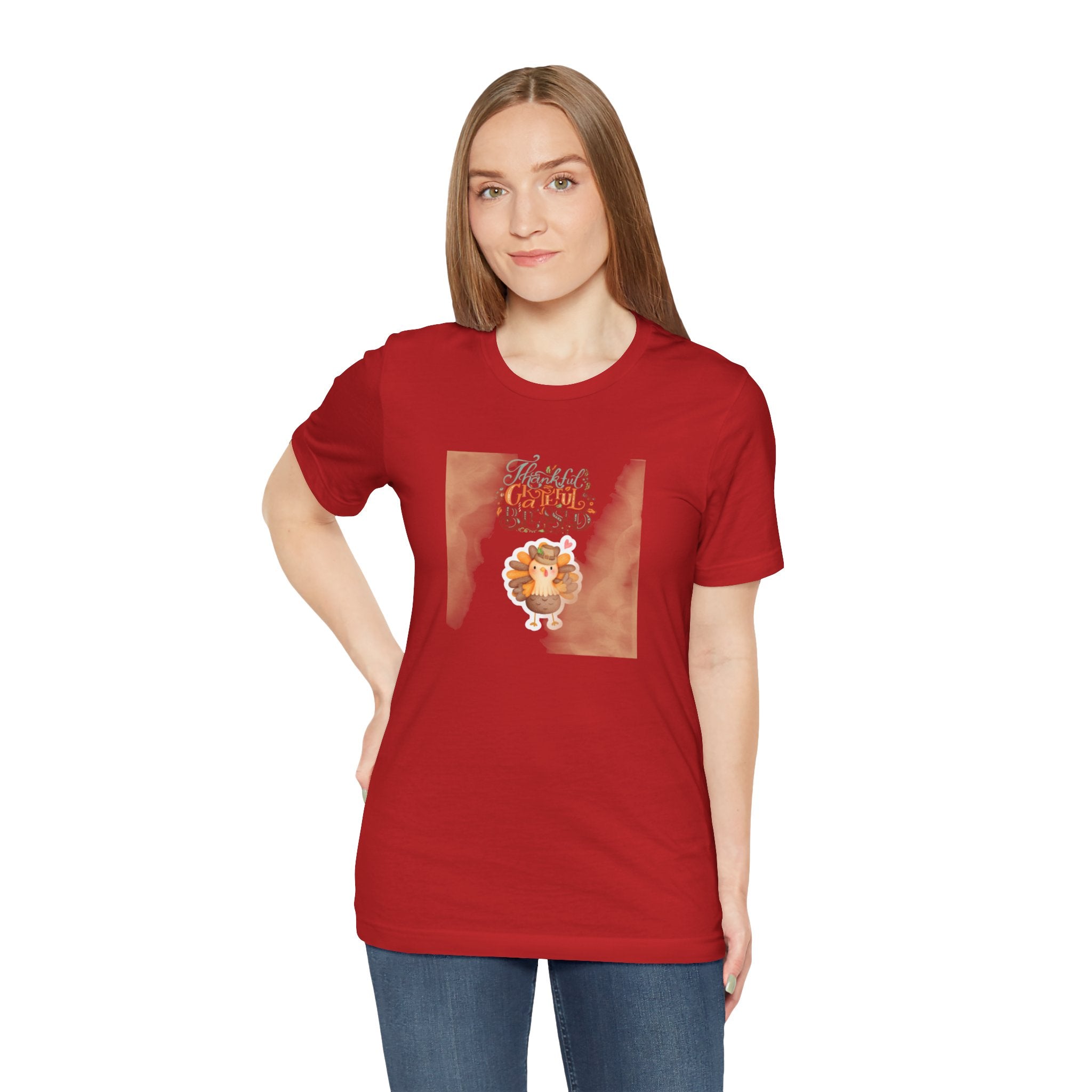 Thankful Grateful Blessed Unisex Jersey Short Sleeve Tee
