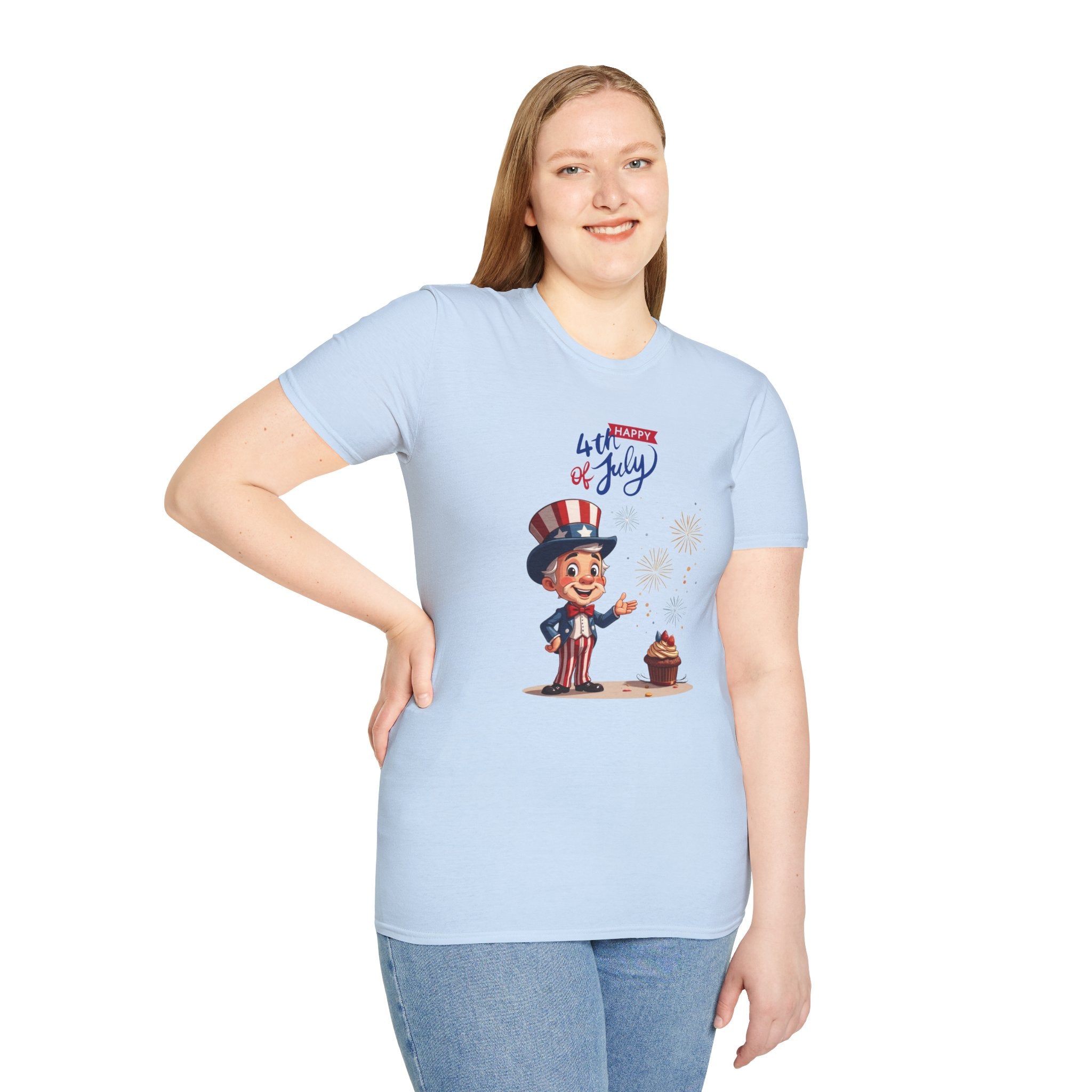 Uncle Sam Happy 4th of July Unisex Soft-style T-Shirt