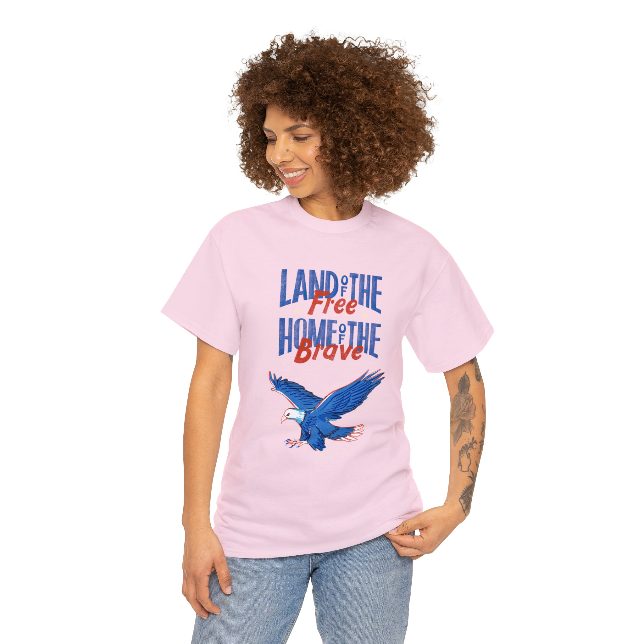 Land Of The Free Home Of The Brave Unisex Heavy Cotton Tee